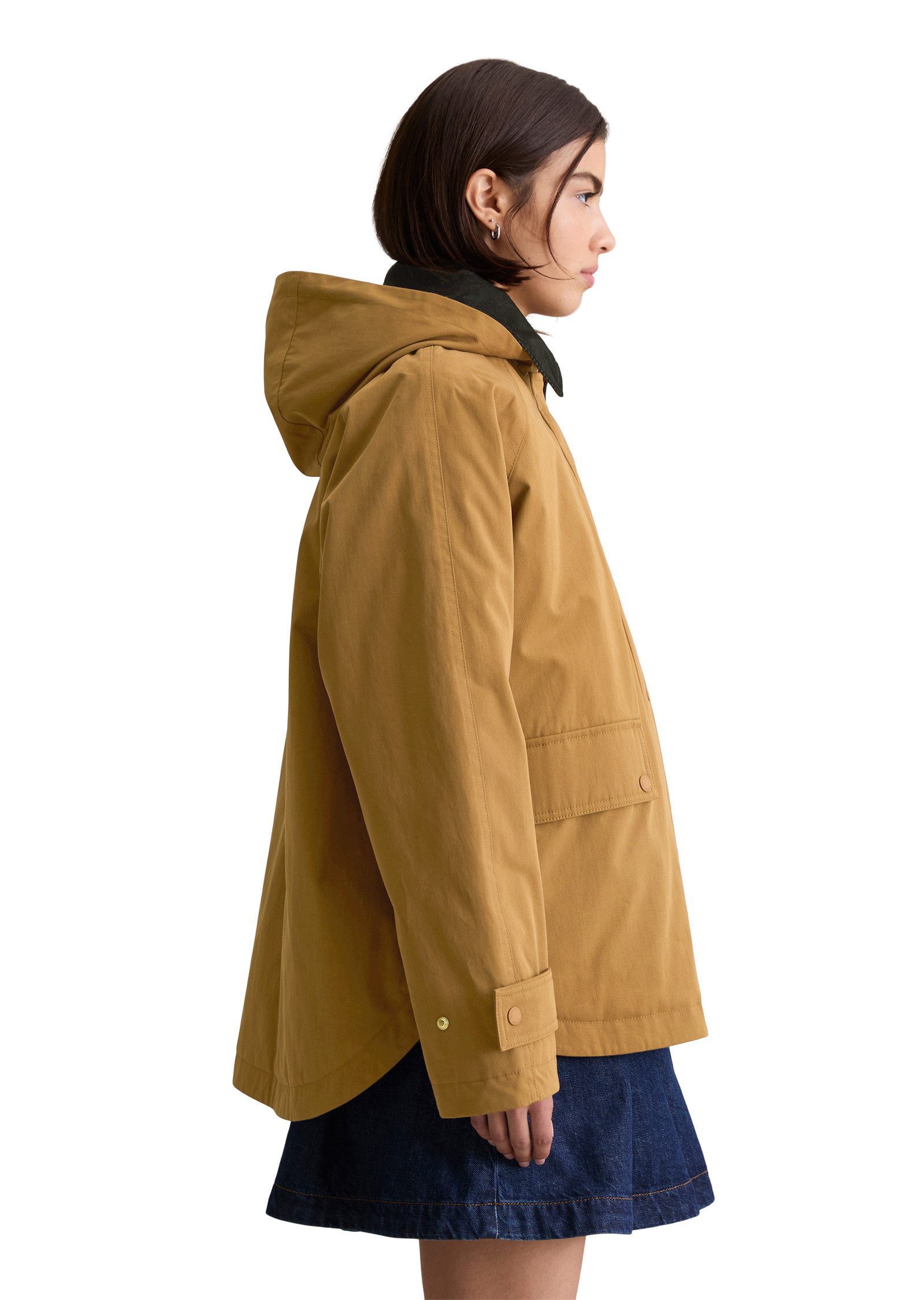 Marc O'Polo DENIM Kurzmantel aus Waxed-ORganic-Cotton-Nylon-Mix