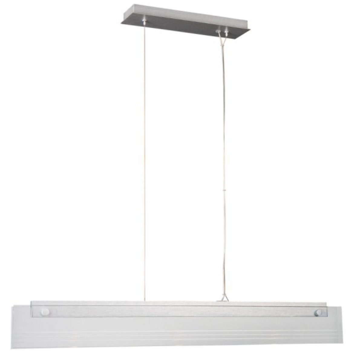 massive Aufbauleuchte LED Pendelleuchte 3-flg. PowerLED Aluminium 90cm Glas