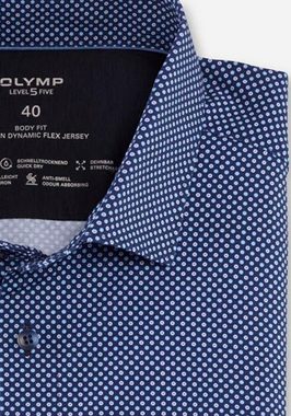 OLYMP Kurzarmhemd Level 5 in 24/7 Dynamic Flex Jersey