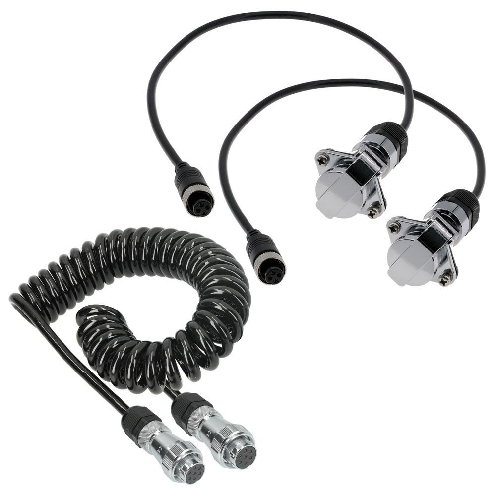 VSG24 Trailer Set ONE CAM Anhänger Verlängerungskabel für Rückfahrsysteme & Rückfahrkamera (IP67 Robust & Wetterfest mit Anti-Vibrations-Verriegelung 12-36Volt)