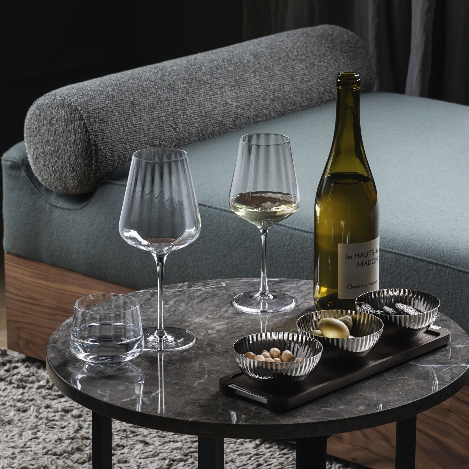 Georg Jensen Weinglas Bernadotte, Kristallglas, 6er Set