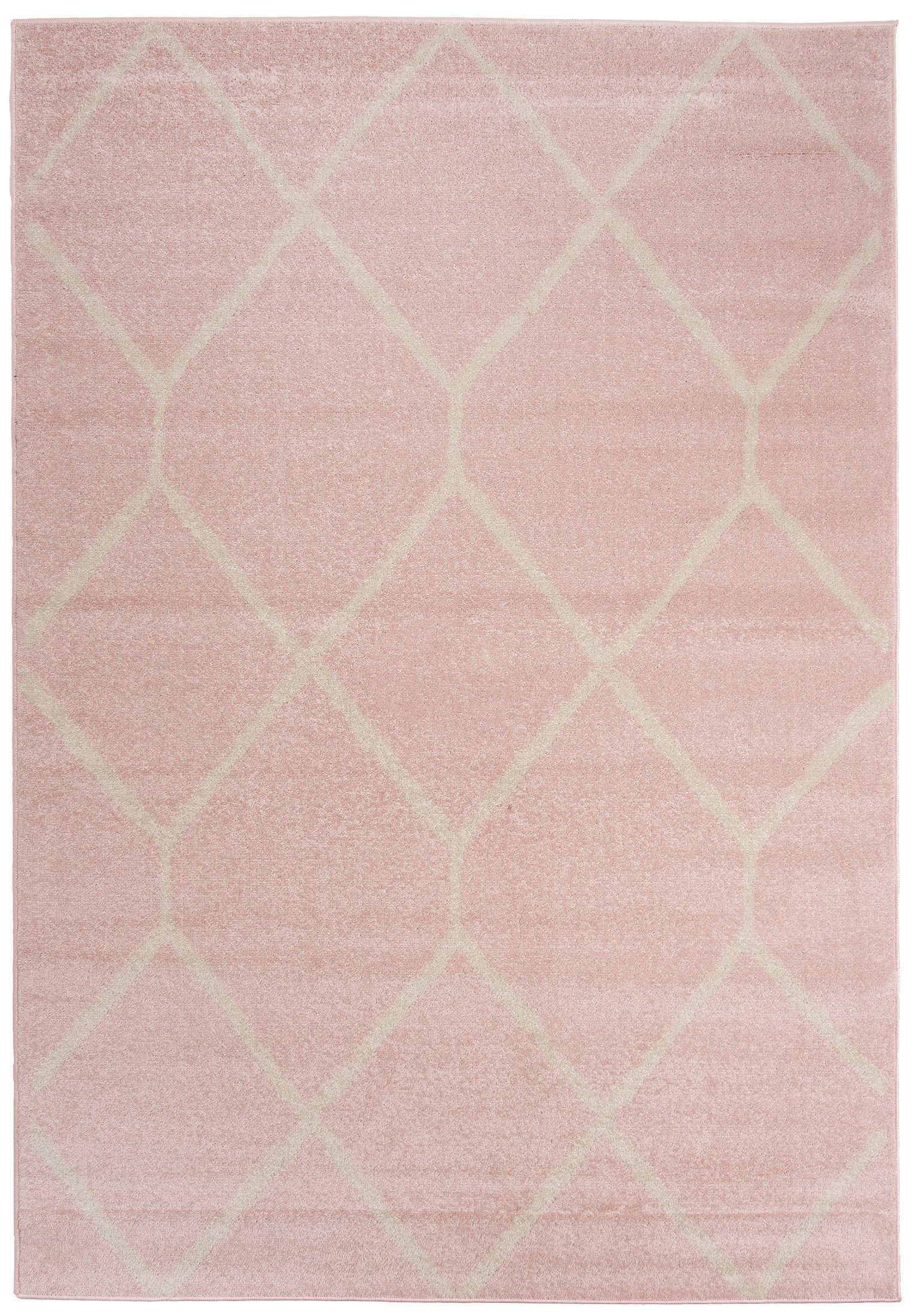 Designteppich 120 für 7 Fußbodenheizung, Teppich 170 farbe x cm, Kurzflor, Kurzflor Modern Muster Mazovia, Pink Geeignet mm, Höhe - Geometrisch