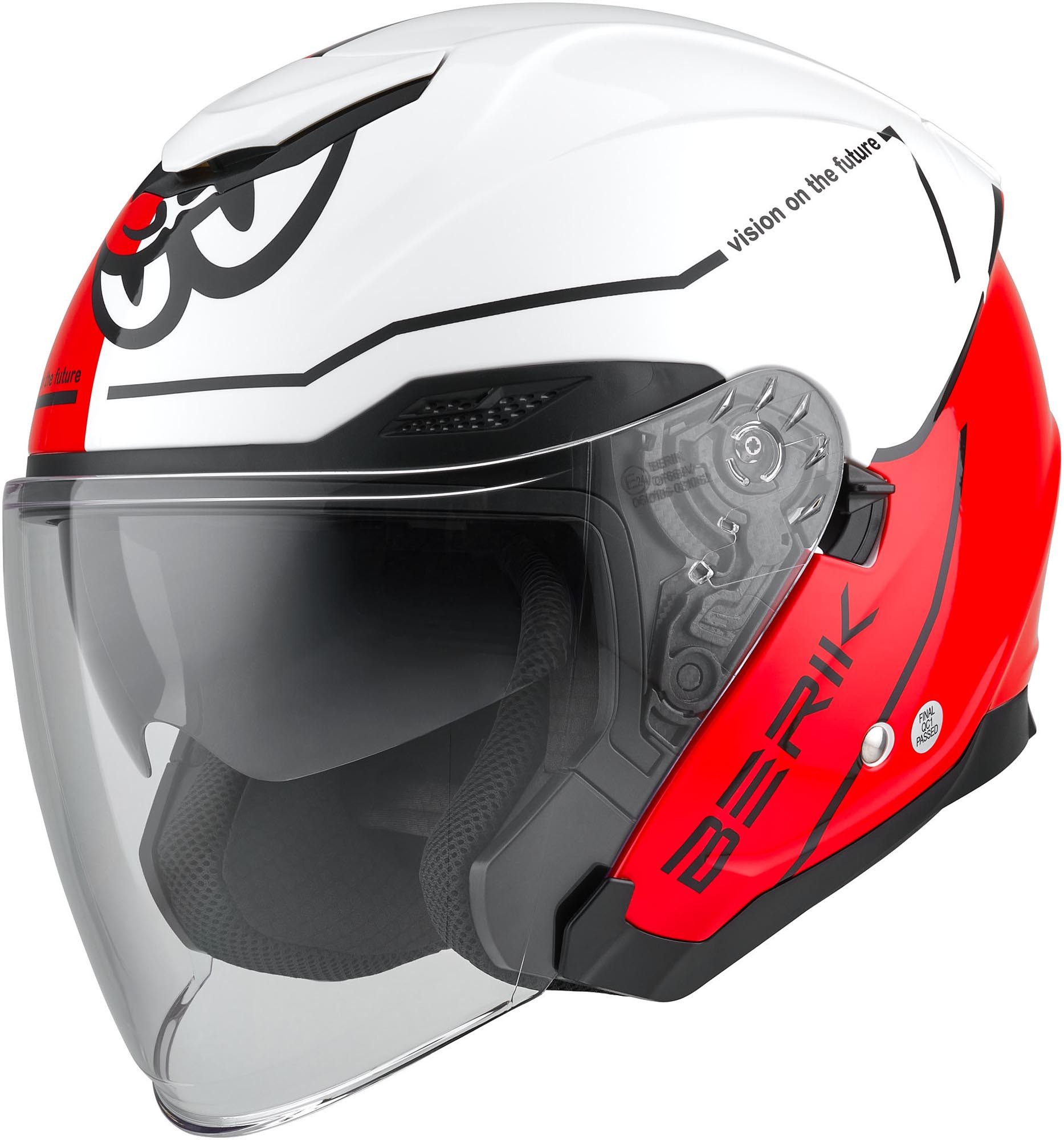 Berik Motorradhelm OF669 Vidos Jethelm, Vorbereitet Für Kommunikationssystem,herausnehmbares Innenfutter