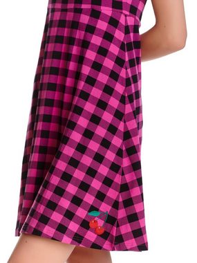 Pussy Deluxe A-Linien-Kleid Back to 1955 pink checkered