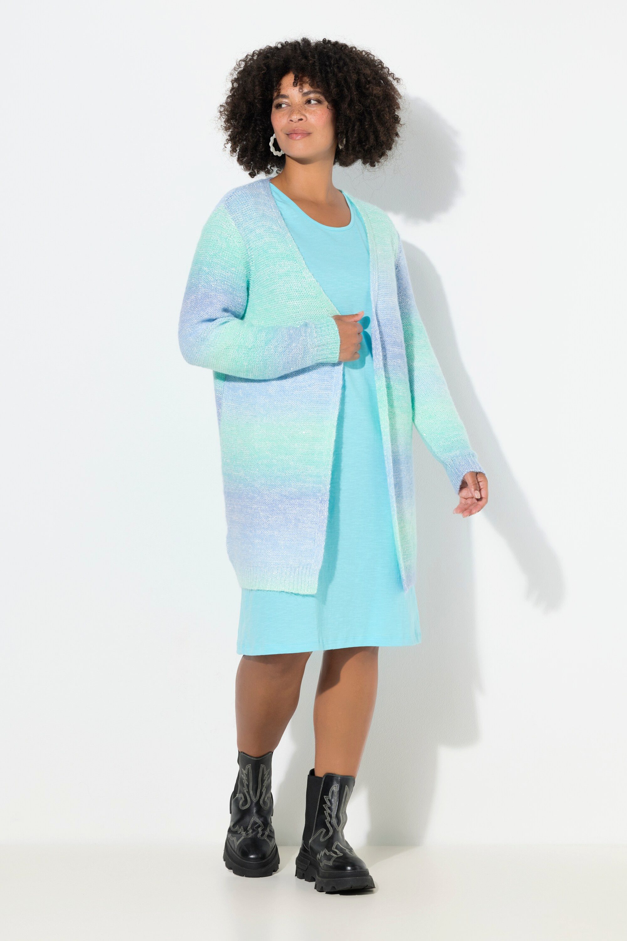 Angel of Style Strickjacke Strickjacke Straight Fit Farbverlauf Pailletten