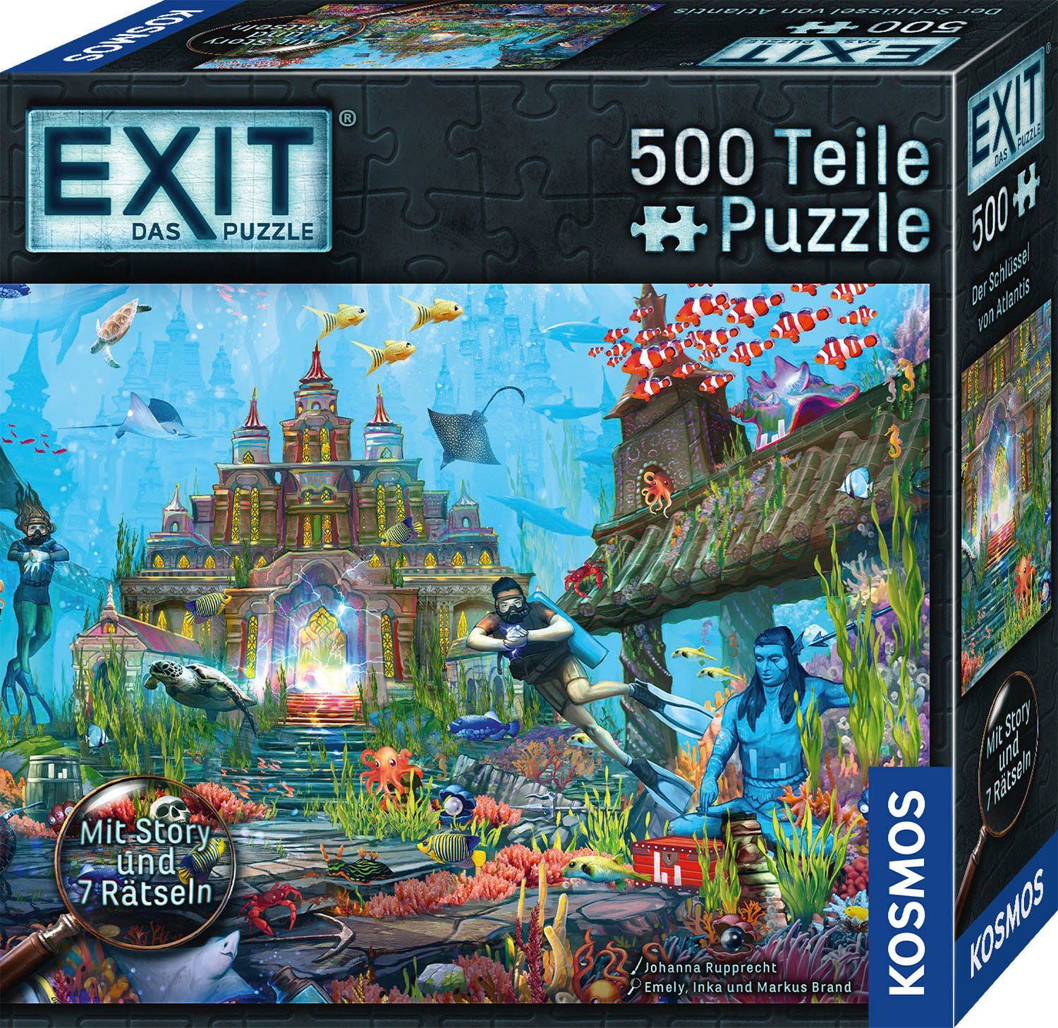 Kosmos Puzzle EXIT Das Puzzle, Der Schlüssel von Atlantis, 500 Puzzleteile, Made in Germany