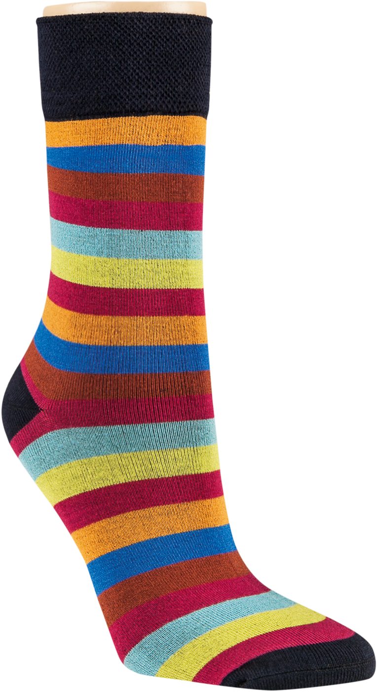 Viskose Ringel Socken ohne Softrand Gummi 2 Paar) RS (3 Damen Harmony Bambus Basicsocken