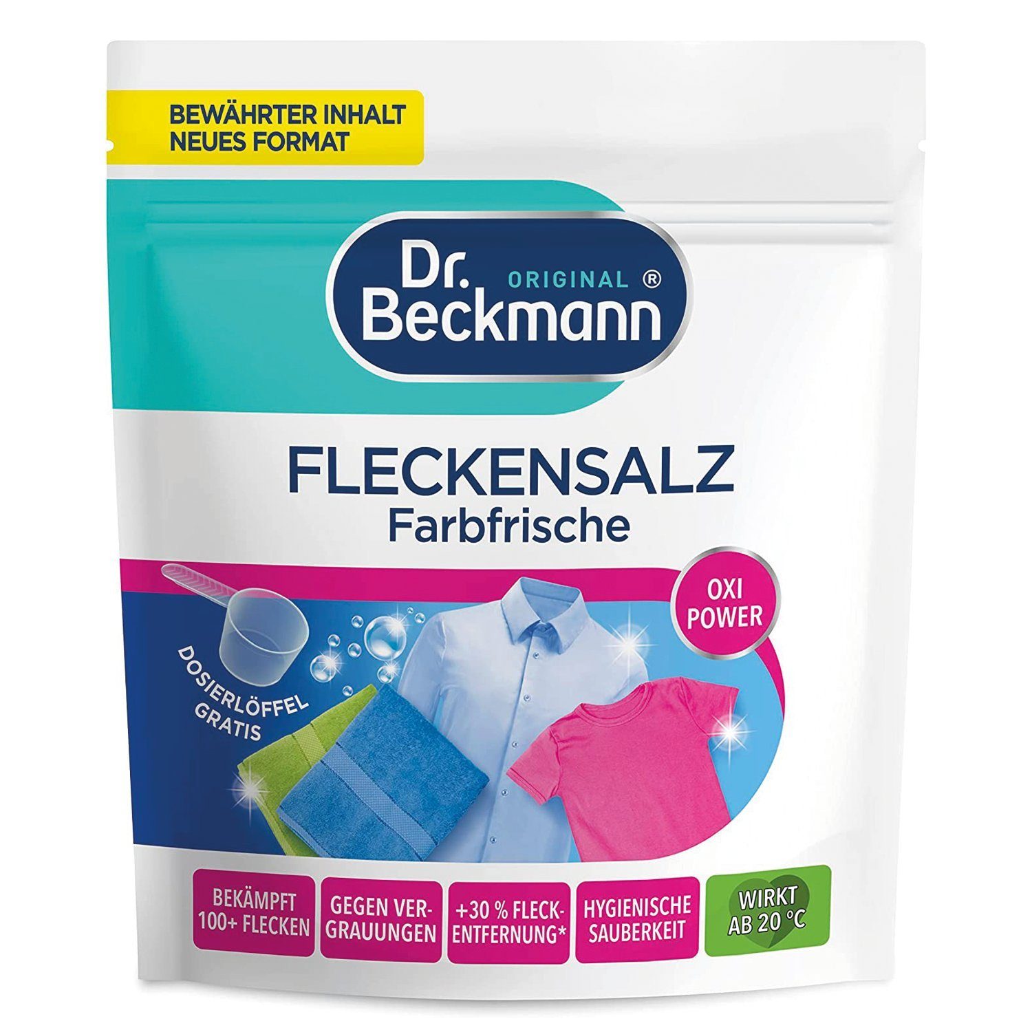 Dr. Beckmann Fleckensalz Farbfrische, gegen leichte Verfärbungen, 400 g Fleckentferner (1-St)