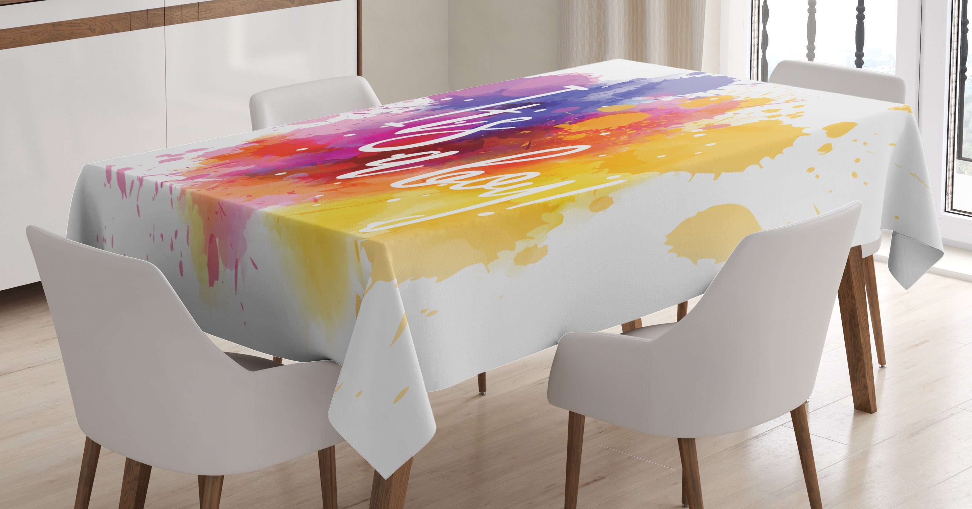 Abakuhaus Tischdecke Farbfest Waschbar Für den Außen Bereich geeignet Klare Farben, Geschlecht decken Baby-Farben-Flecke