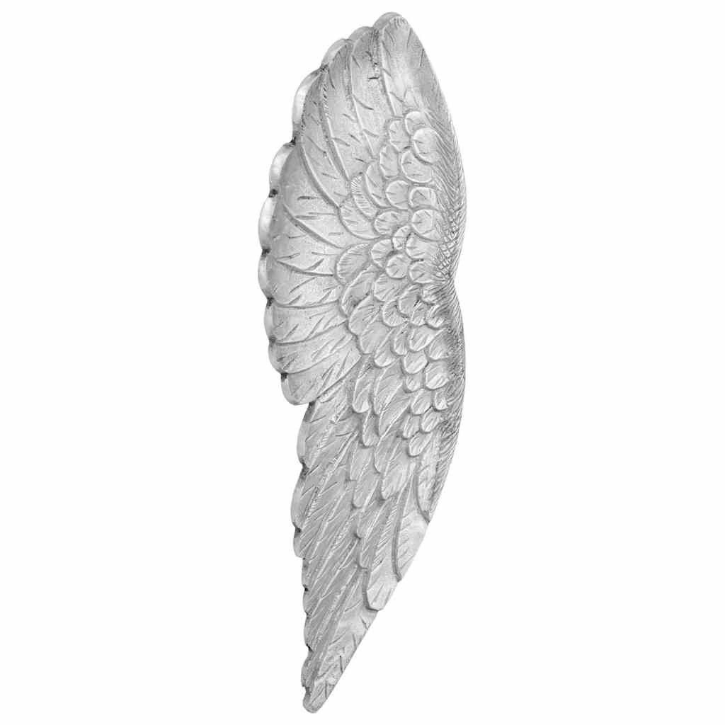 vidaXL Skulptur Flügel-Skulptur Silber 17 x günstig online kaufen