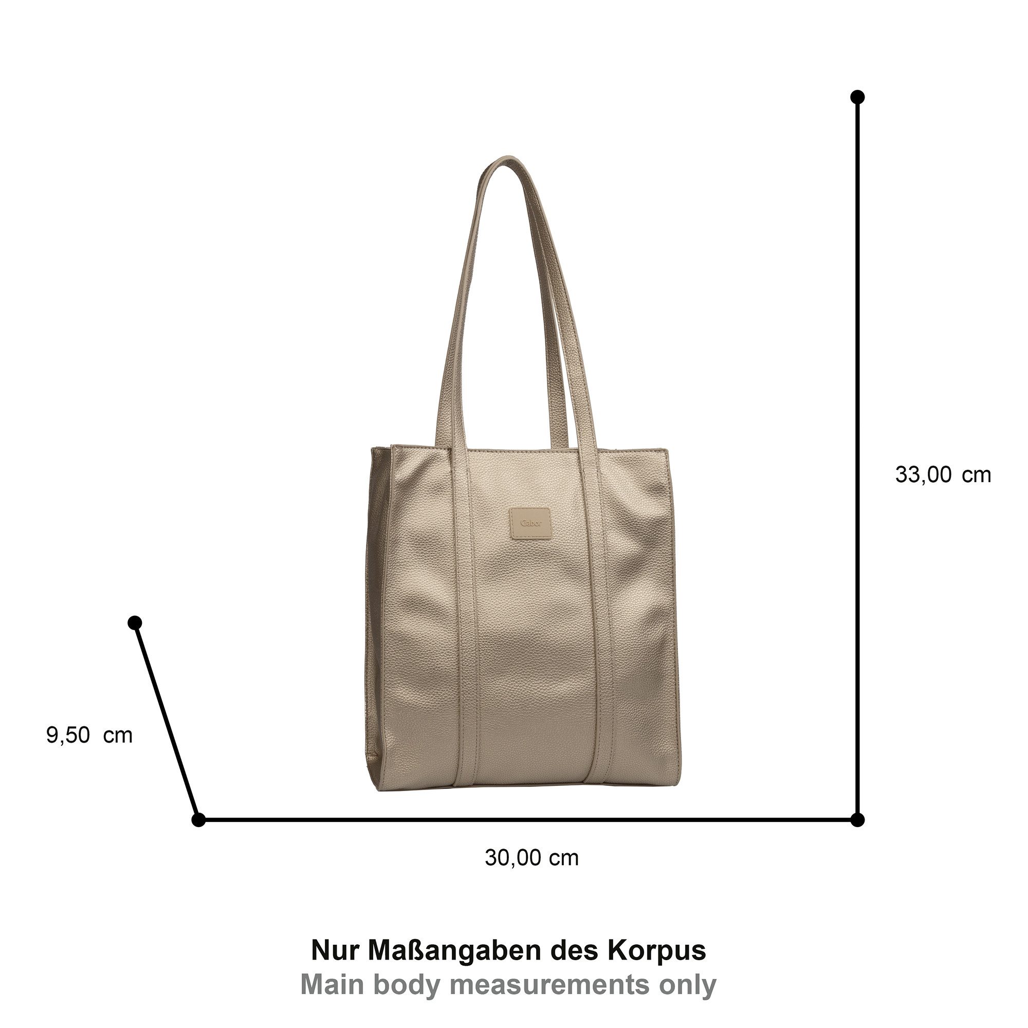 Gabor Shopper Elfie, aus fein genarbtem, glattem Kunstleder und mit einem Logo Rubber Patch