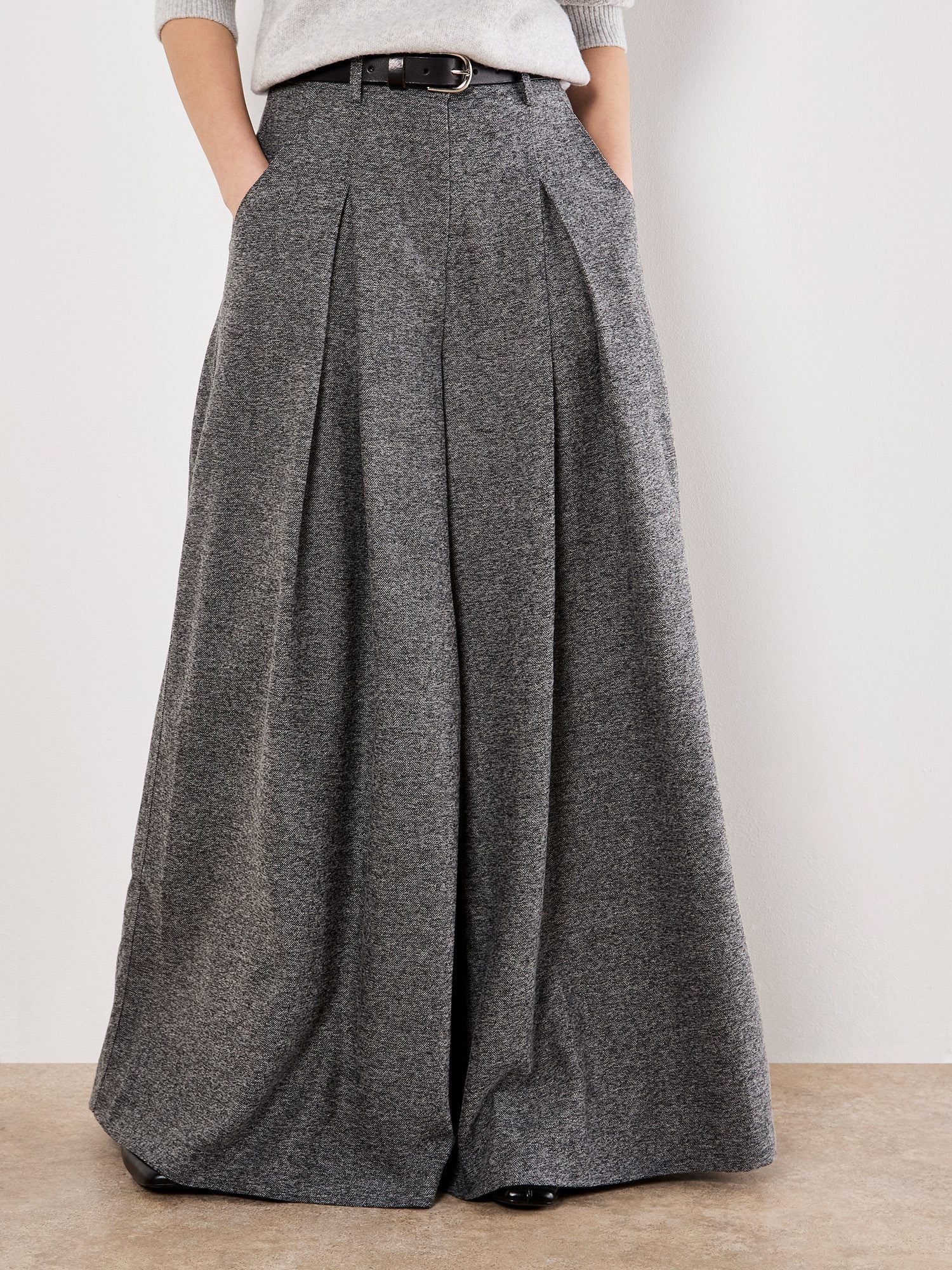 Apricot Stoffhose Stoffhose mit extrem weitem Bein