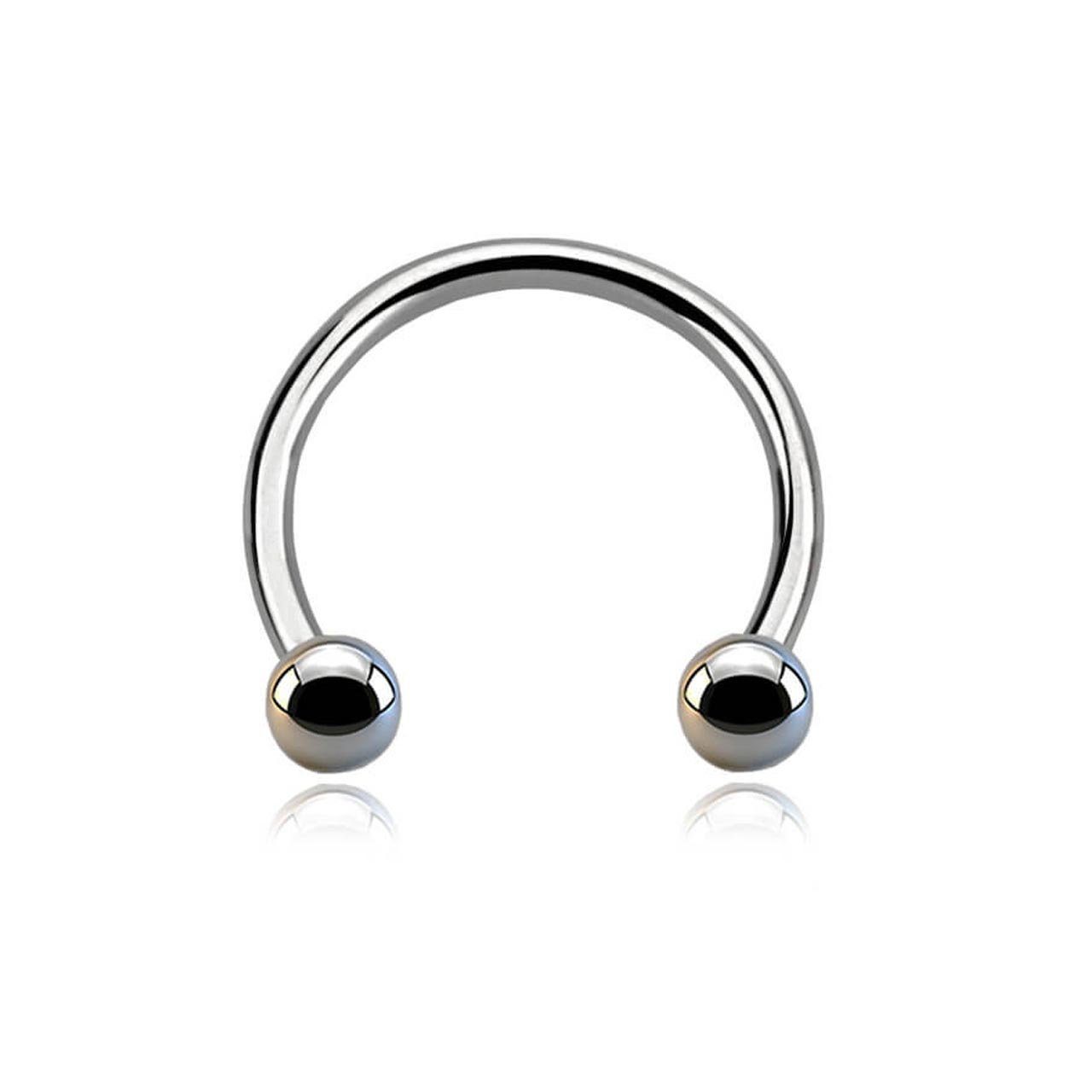 viva-adorno Nasenpiercing Titan Ring Septum Augenbraue Piercing Lippenpiercing Augenbrauenpiercing, Lippe für Hufeisen Kugeln Hufeisen