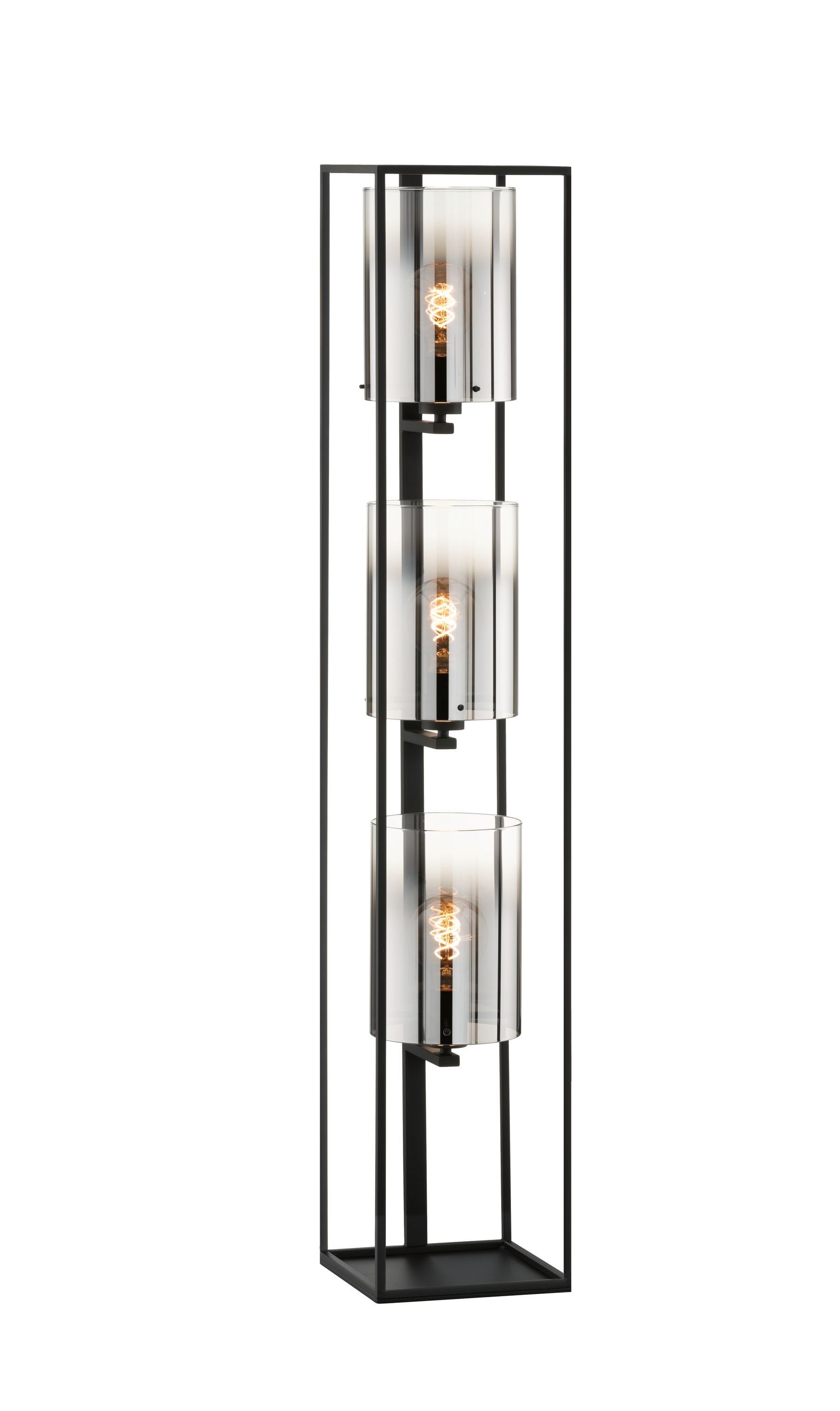 FISCHER & HONSEL Stehlampe FISCHER & HONSEL Stehleuchte SAMU LBH 24x24x130 cm schwarz Stehlampe