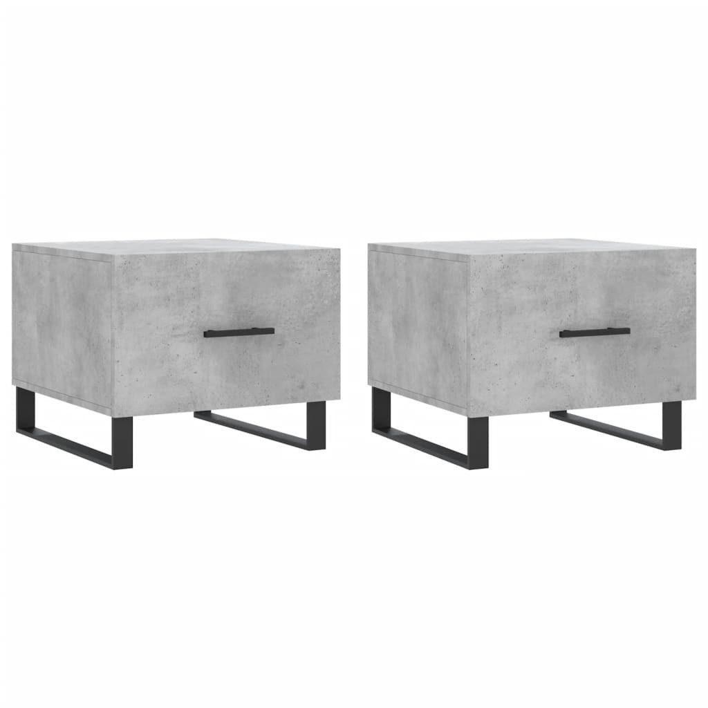 vidaXL Couchtisch Couchtische 2 Stk. Betongrau günstig online kaufen
