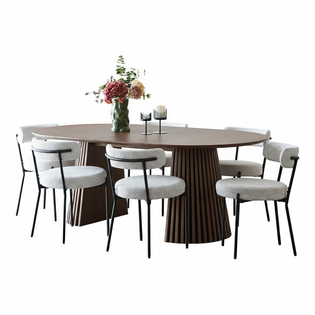 ebuy24 Essgruppe Tokyo Essgruppe Esstisch inkl. 2 Einlegeplatten Ø1, (7-tlg günstig online kaufen