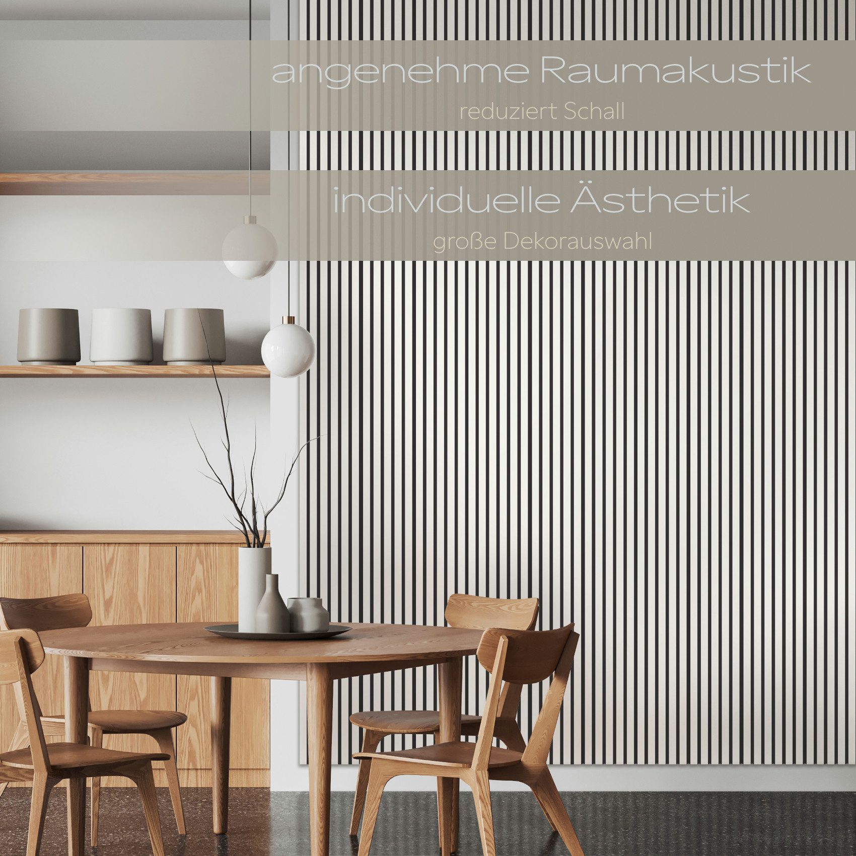 Hexim Wanddekoobjekt AP11 (Akustikpaneele 278x60cm Holz Comfort - flexible Holzpaneele Platten Lamellenwand MDF Wandpaneele Lamellenverkleidung Wandverkleidung schalldämmend 1.67m² White)