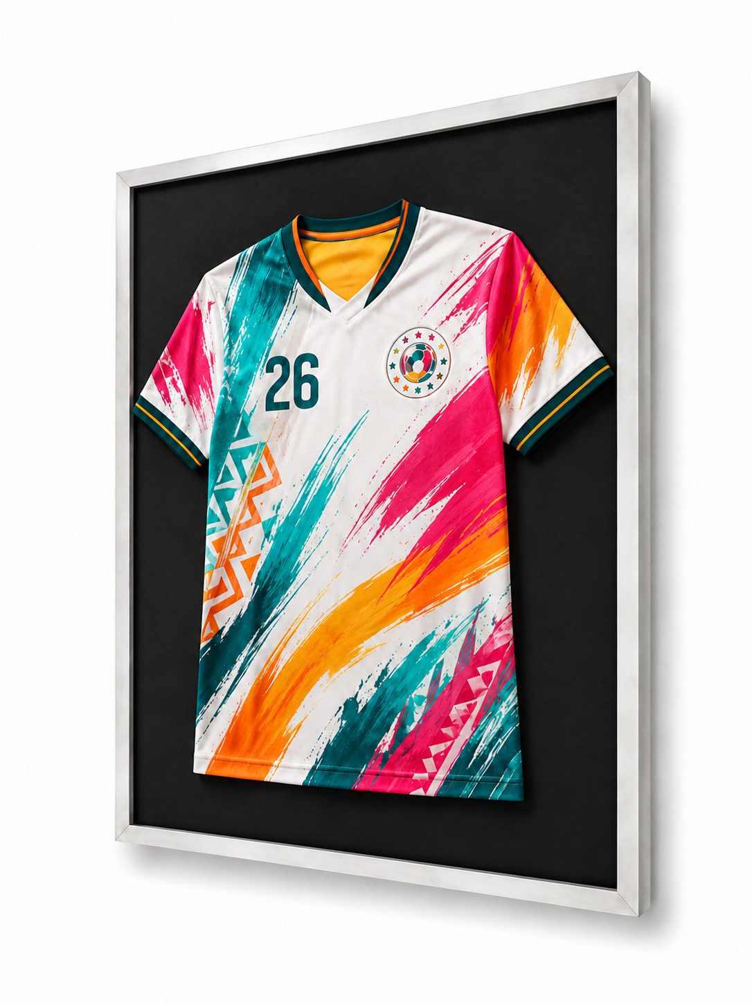 Panorahma Bilderrahmen Trikotrahmen 70x90 cm Silber für Fußball & Basketballtrikots, für 1 Bilder, 1 Rahmen