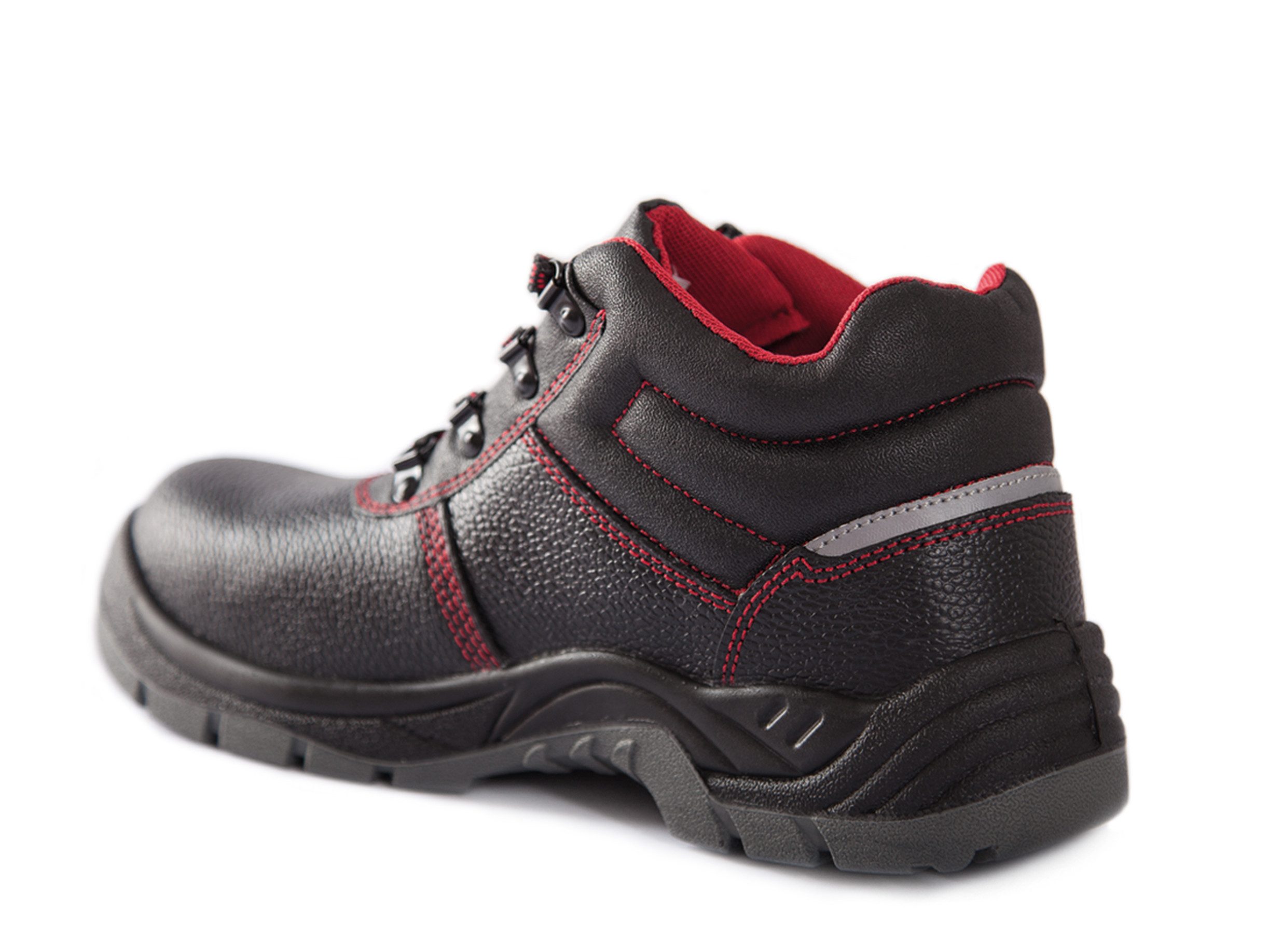 Qualitex Workwear S3-Arbeitsschuh aus echtem Leder Sicherheitsschuh Schnürstiefel -Fusschutz rutschfest mit Stahlkappe – Bild 3 von 5