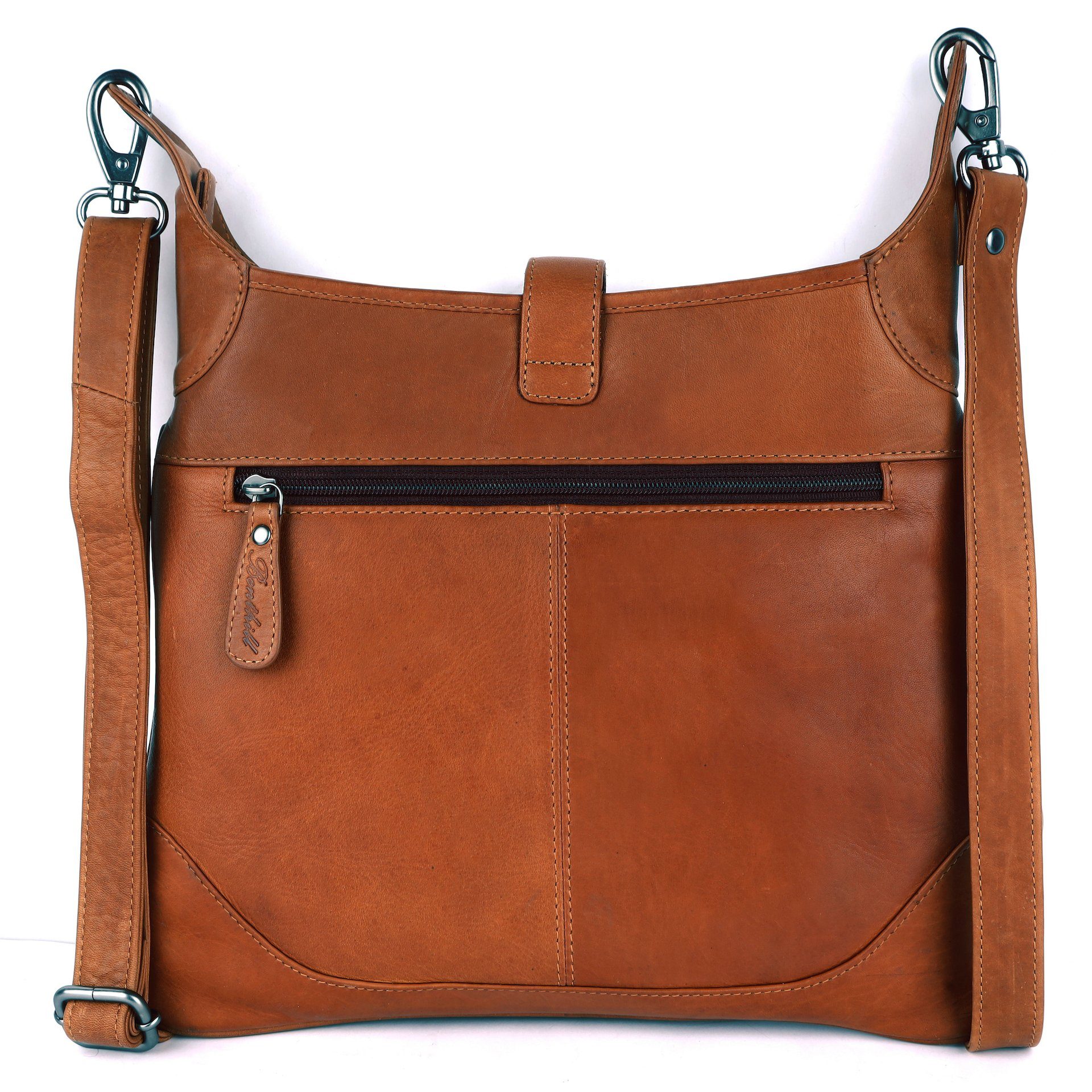 Benthill Umhängetasche Damen Echt Leder Umhängetasche Shopper Vintage Schultertasche Tasche, Schultergurt / Umhängegurt Reißverschlussfach – Bild 4 von 5