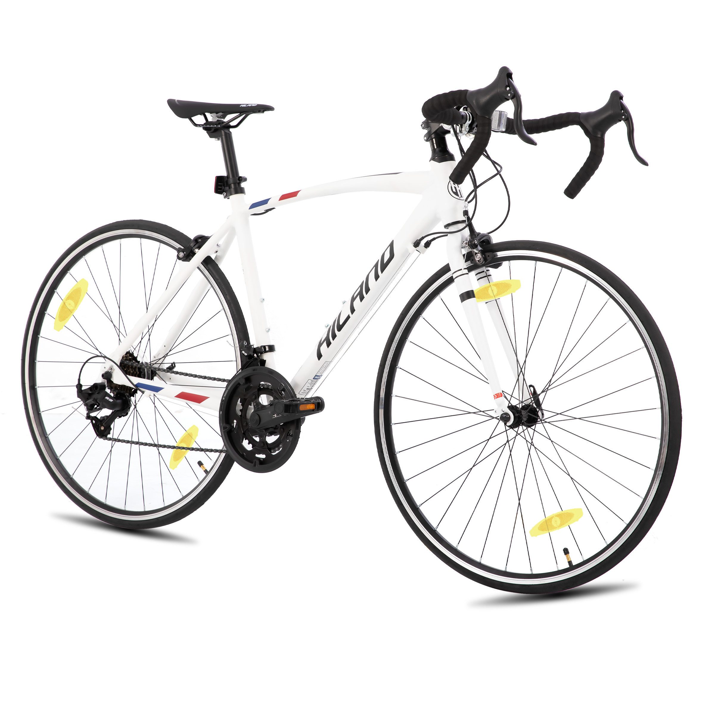 HILAND Rennrad 700c 28 Zoll Rennrad City Commuting Rennrad für Männer Frauen, 14 Gänge, Leichter Aluminiumrahmen, Doppelklemmbremse