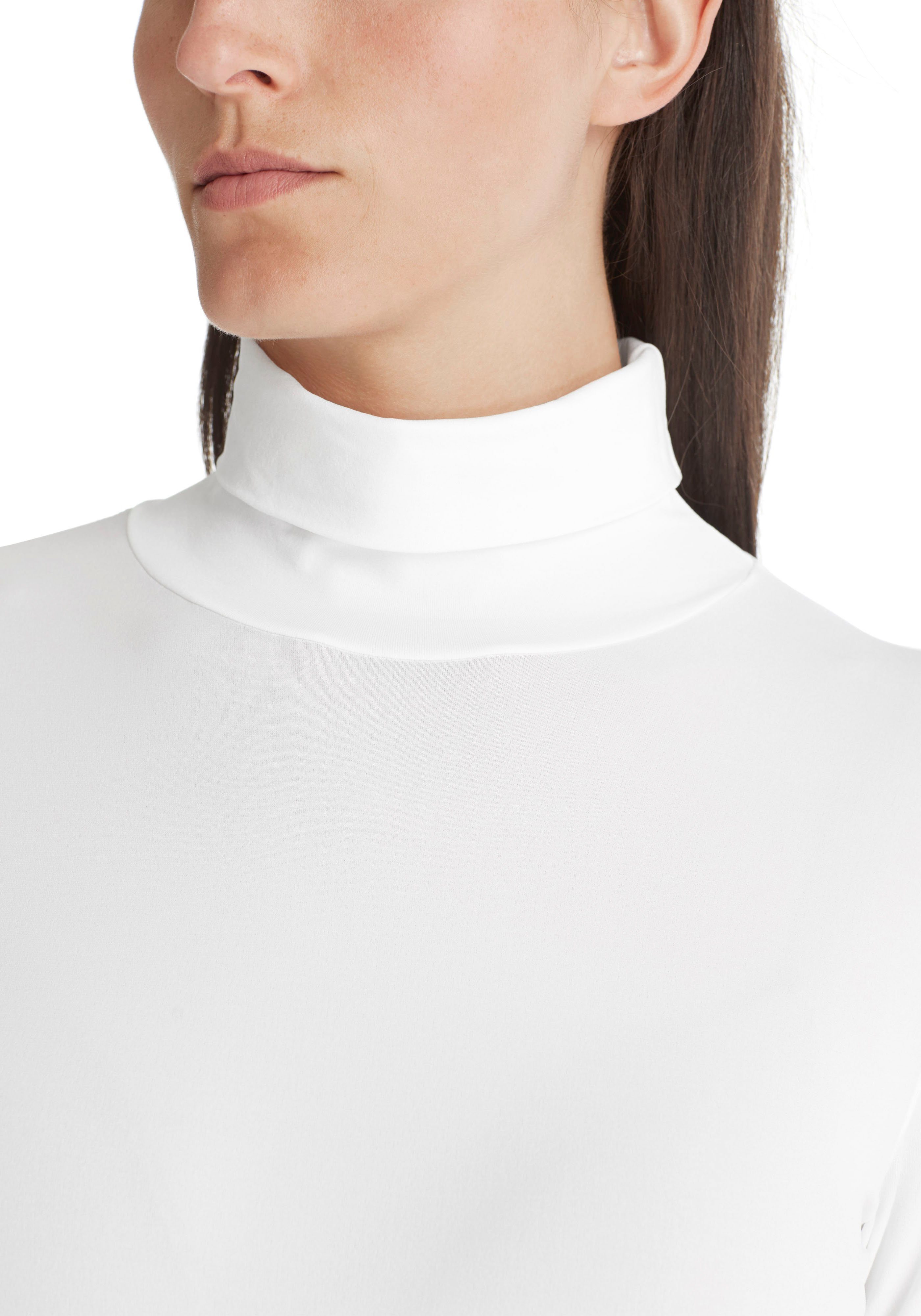 Marc Cain Rollkragenshirt "Collection Premium Damenmode elastisch Rollkragenpullover, Zarter white Essential"