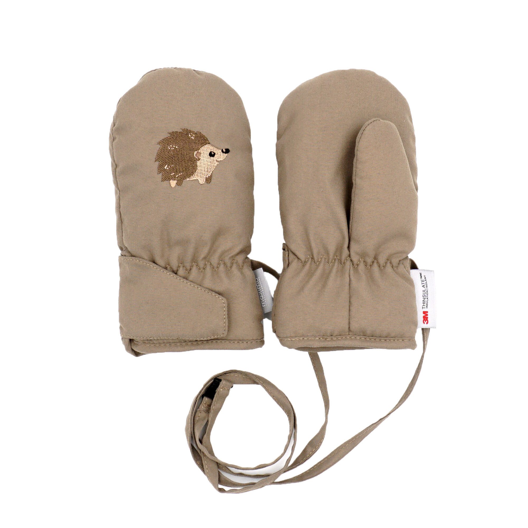 MAXIMO Варежки MINI-Thermofausthandschuhe Stickerei, Daumen, Klettverschluß, (2-St)