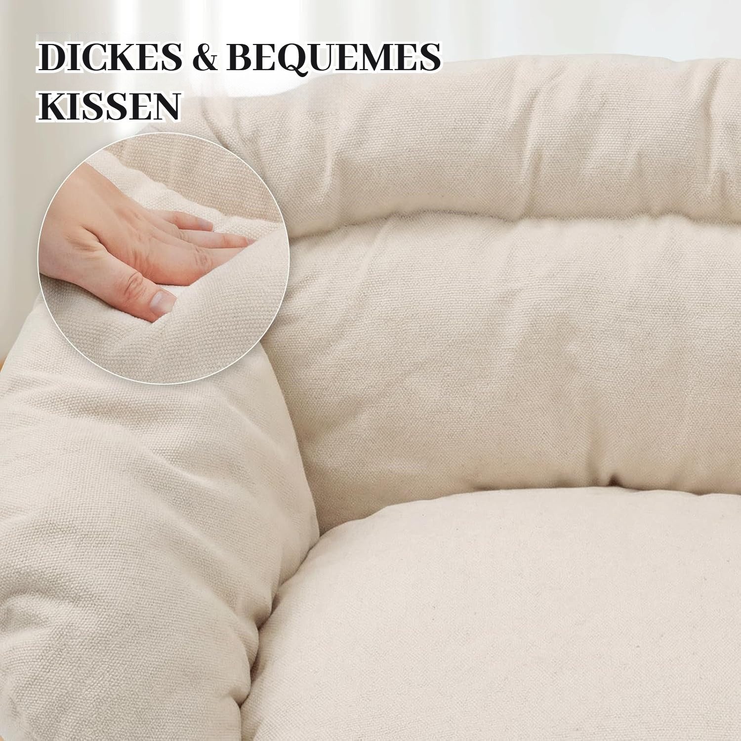 BlingBin Hängesessel Hängestuhl mit Kissen, S-Haken – Hängemattenstuhl (1 Stück, 1-St., Hängematte Indoor & Outdoor 81,3 x 63,5 x 111,8 cm), Übergroßer Schaukelstuhl für Wohn- Schlafzimmer Garten Terrasse