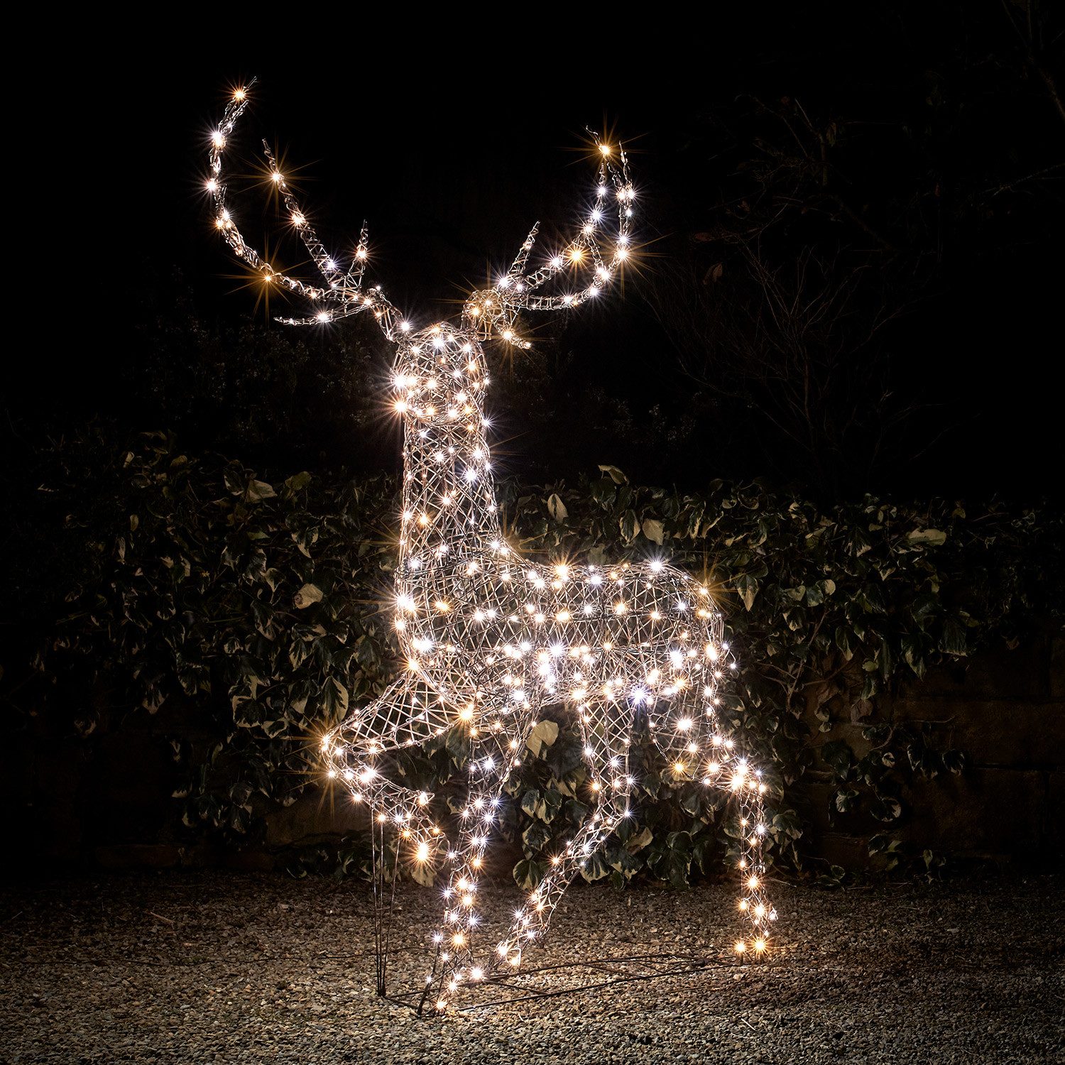 Lights4fun LED-Dekofigur LED-Rentier Hirsch XL Studley günstig online kaufen