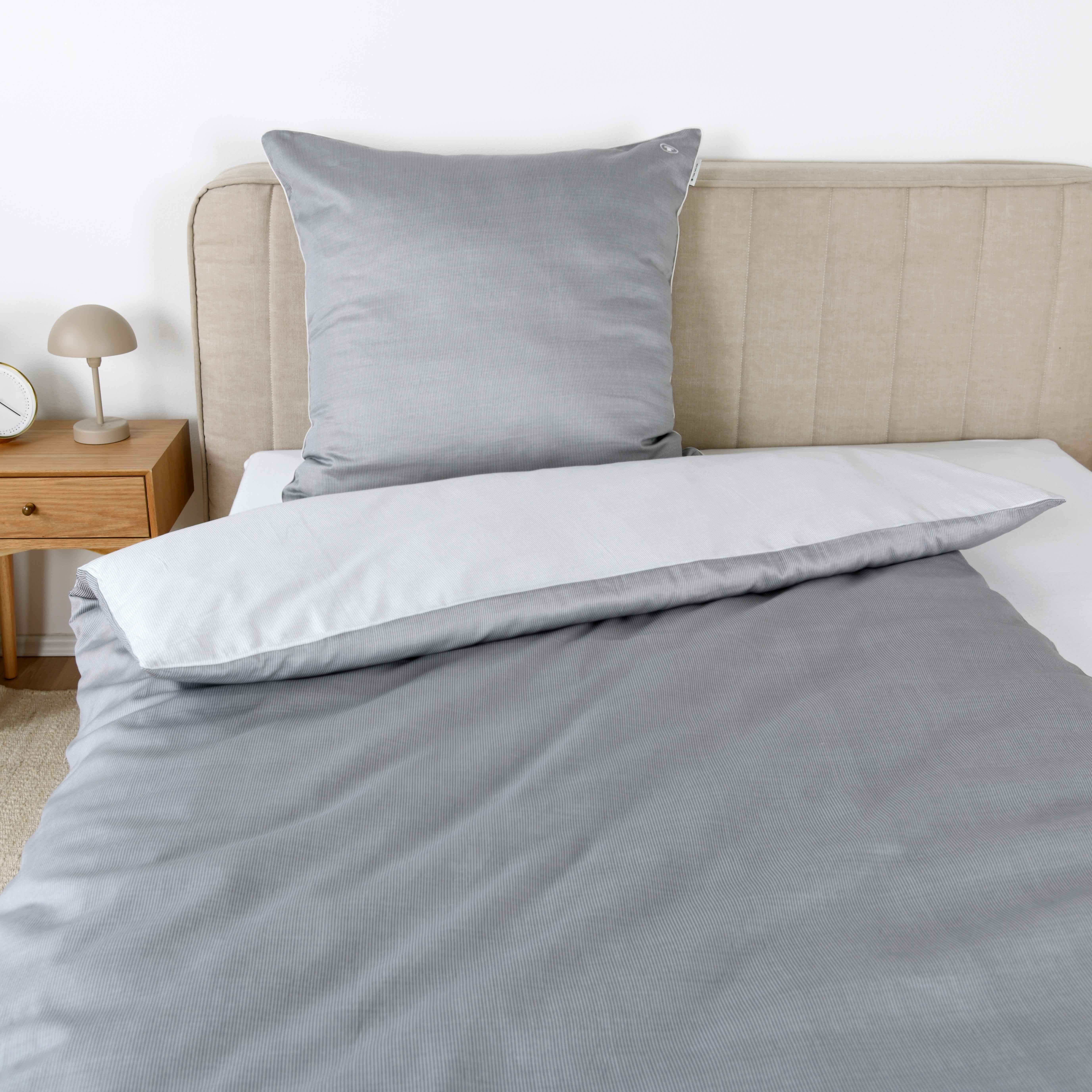 TOM TAILOR HOME Bettwäsche FINE STRIPES, Satin, 2 teilig, new bedroom, gewebtes Label