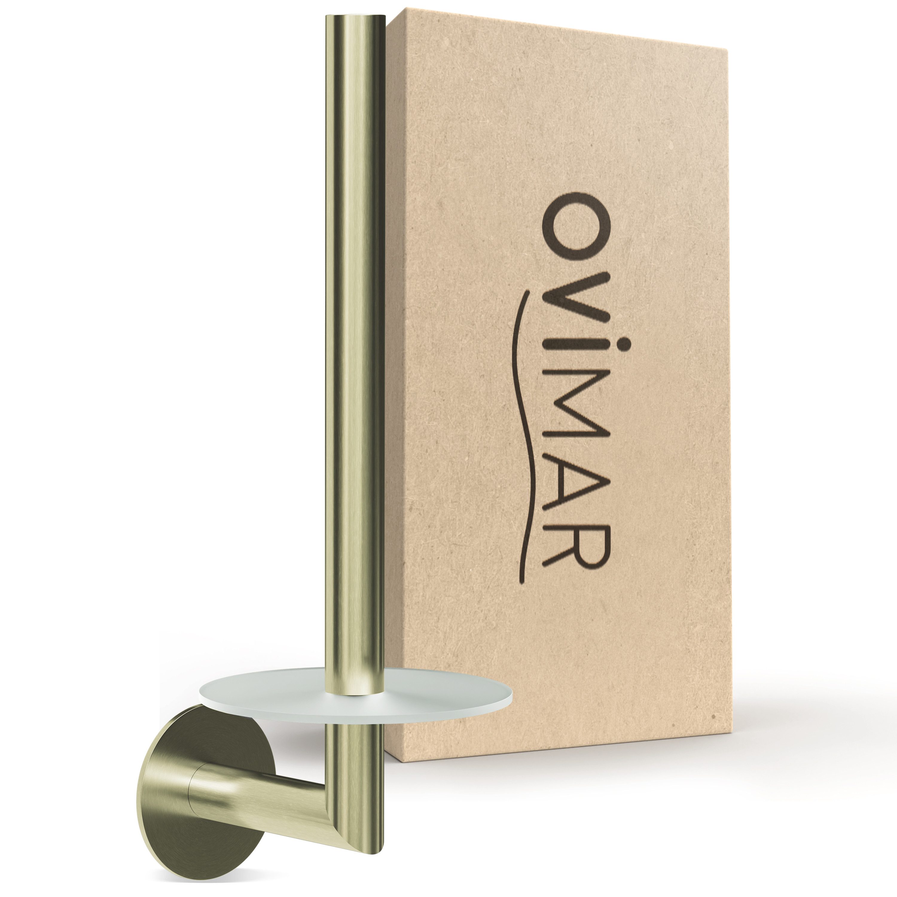 ovimar Toiletten-Ersatzrollenhalter Giskesanden (1-St), aus Edelstahl in Gold zur Zum Kleben
