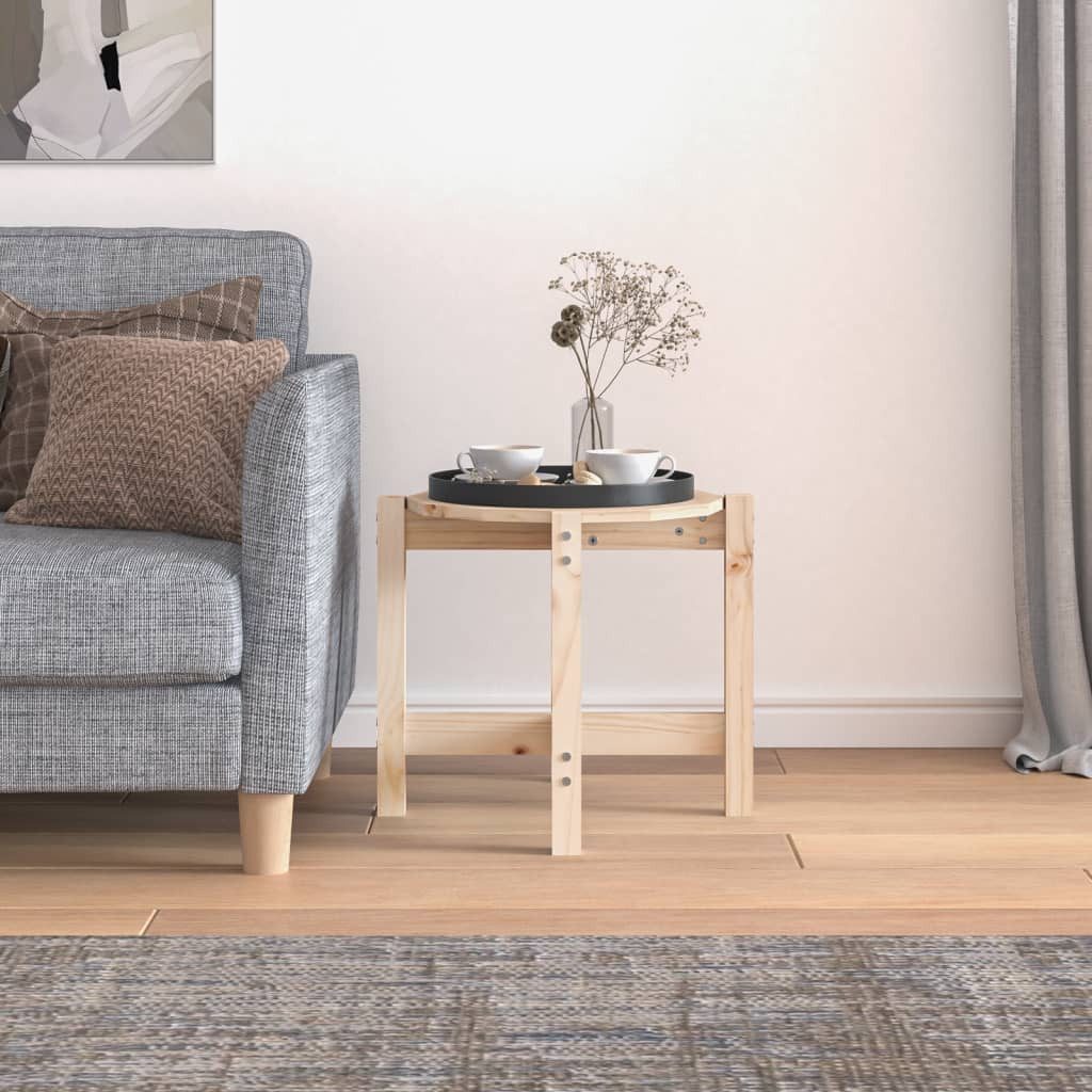 vidaXL Ablagetisch, Couchtisch Ø 52,5x45 cm Massivholz Kiefer