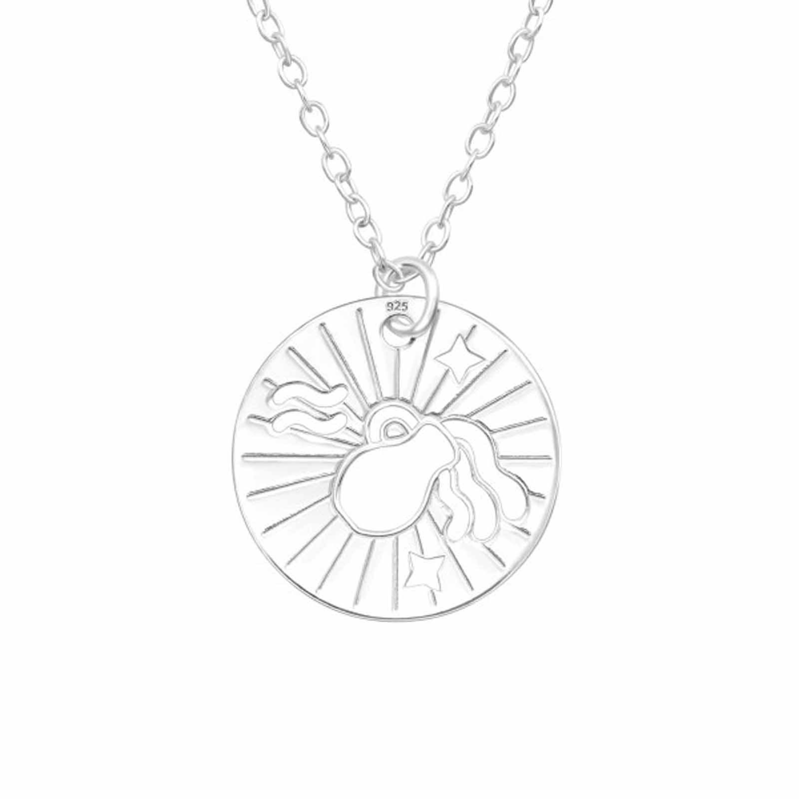 Silberkette Zierliche Wassermann-Sternzeichen Kette 925 Sterling Silber