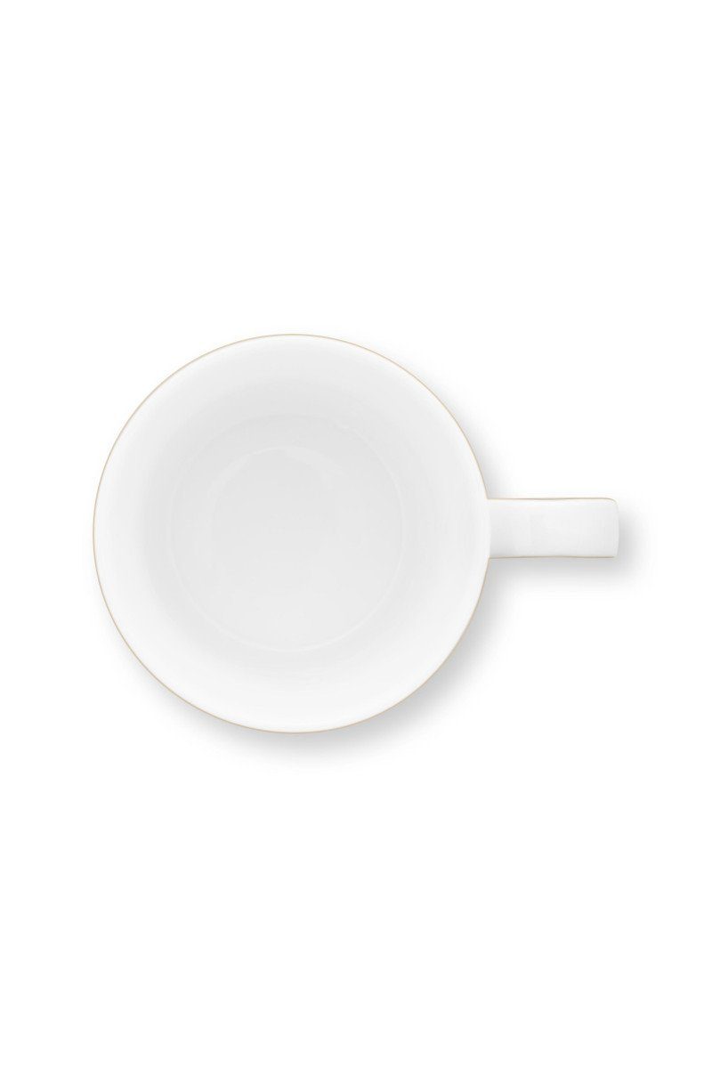 PiP Studio Tasse Love Birds Medallion Tasse Stripes grün 150ml, Bone China, Mug Small Love Birds Medallion Stripes Emerald-Green 150ml