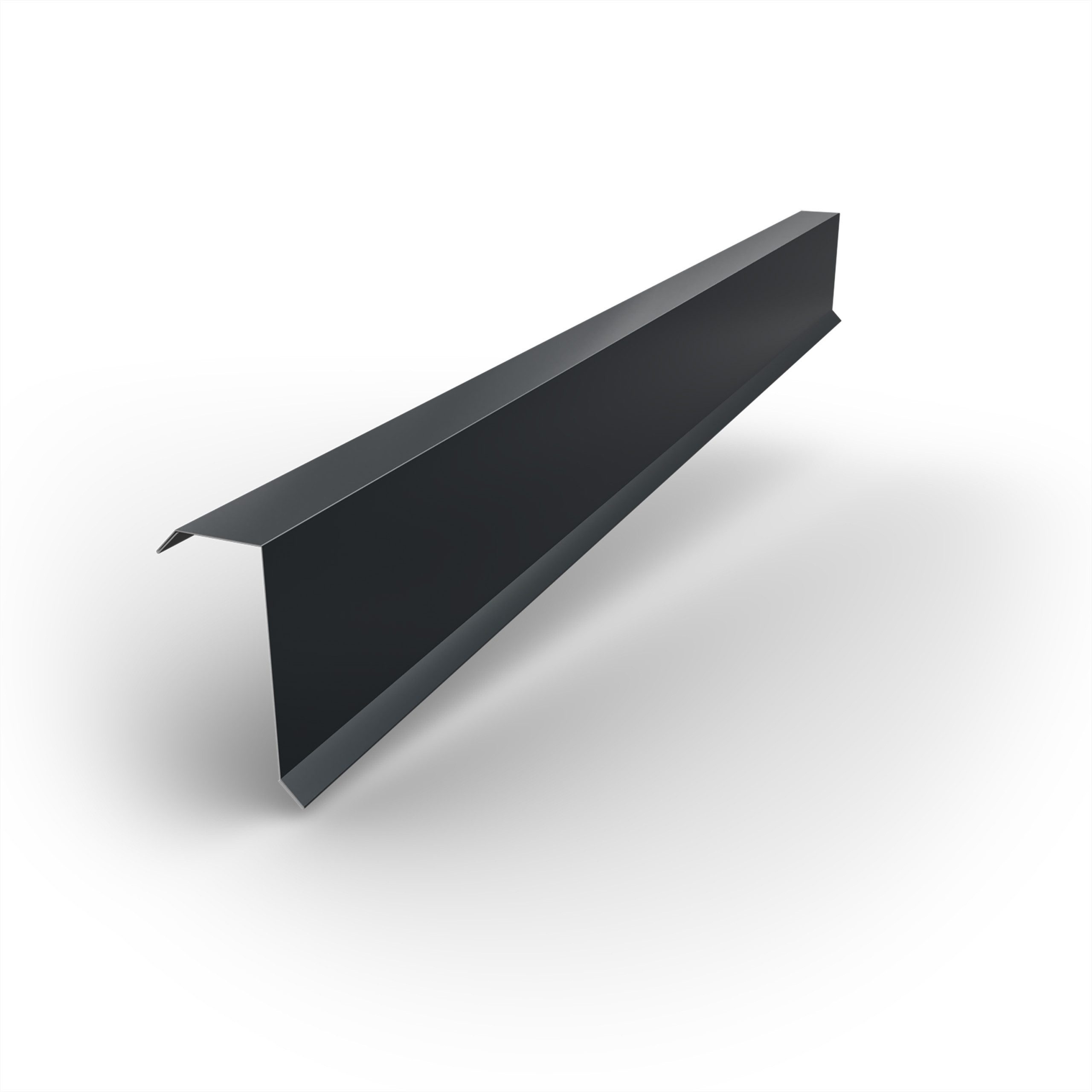 BRAVO Glattblech, Ortgangblech 1 m für Trapezblech – gerader Kantenwinkel 0,5 mm