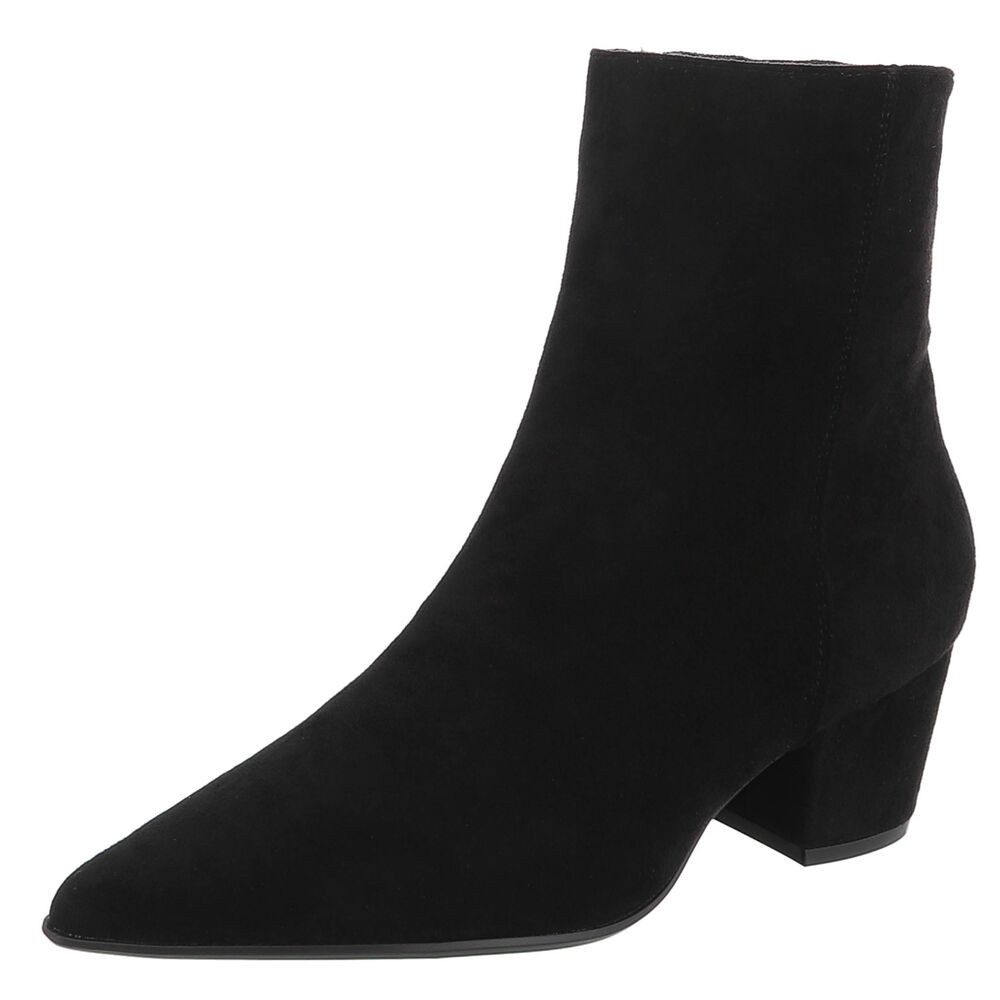 Ital-Design Damen Stiefelette mit Blockabsatz, spitz zulaufend Westernstiefelette (91742484) Blockabsatz Stiefeletten in Schwarz
