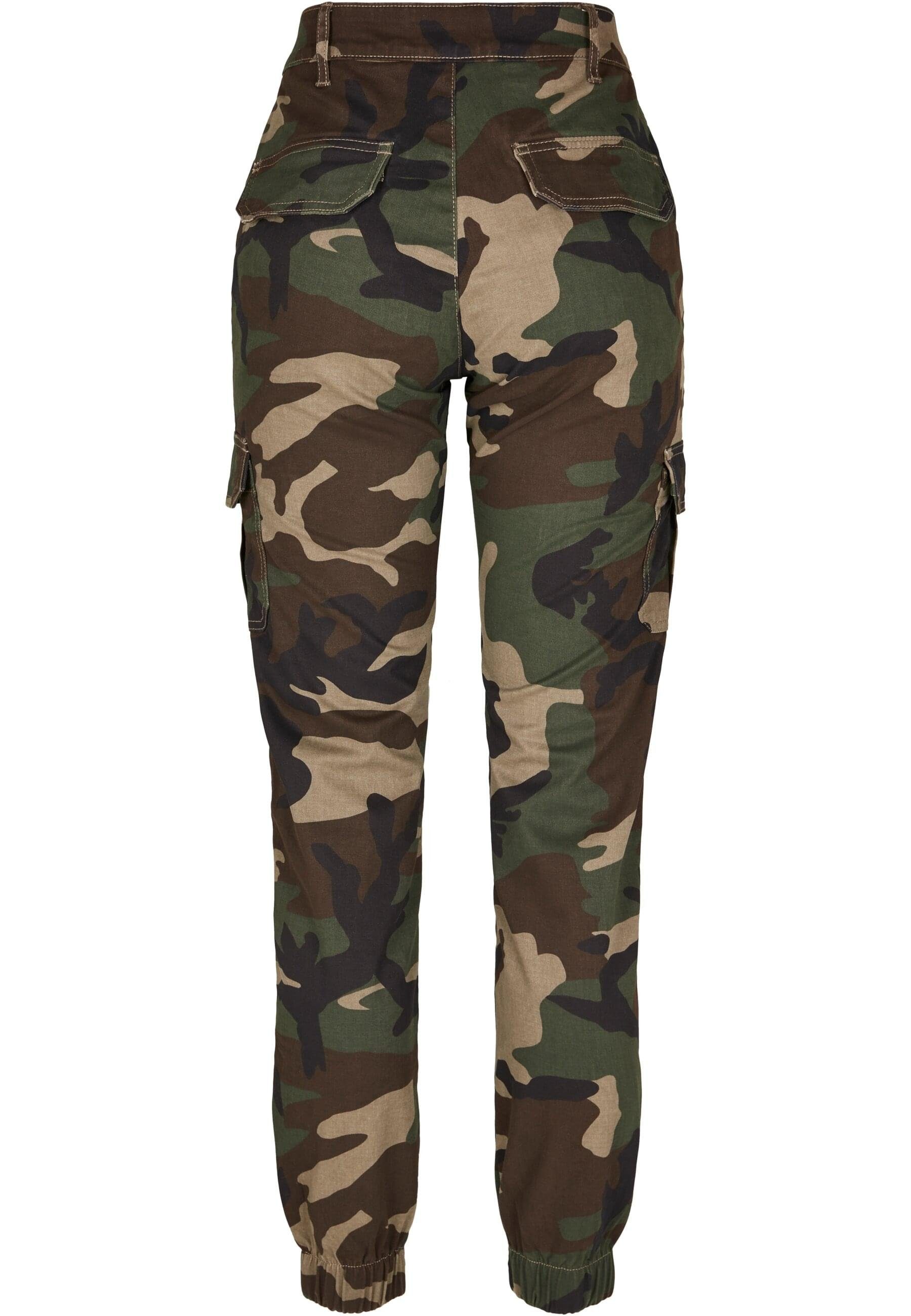 woodcamo URBAN (1-tlg) Cargo Pants CLASSICS Damen High Waist Ladies Cargohose Camo