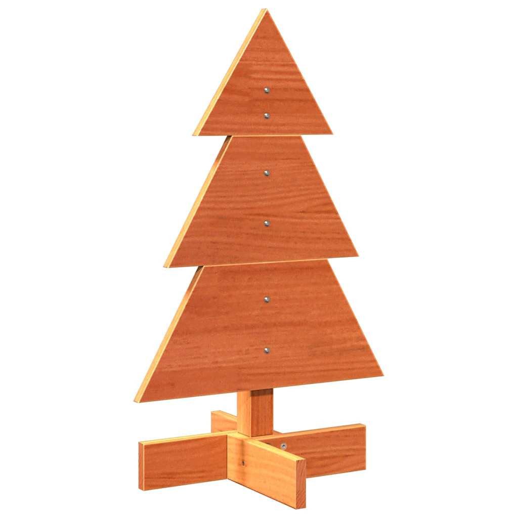 vidaXL Künstlicher Weihnachtsbaum Weihnachtsbaum zum Schmücken Wachsbraun 60 cm Massivholz Kiefer
