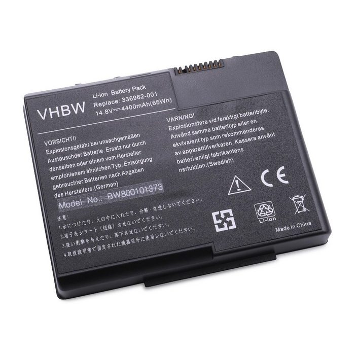 vhbw passend für HP Compaq Presario X1322AP (PD600PA) X1324AP (PD602PA) X1325AP (PD603PA) Notebook / Netbook (4400mAh 14 8V Li-Ion) Laptop-Akku 4400 mAh