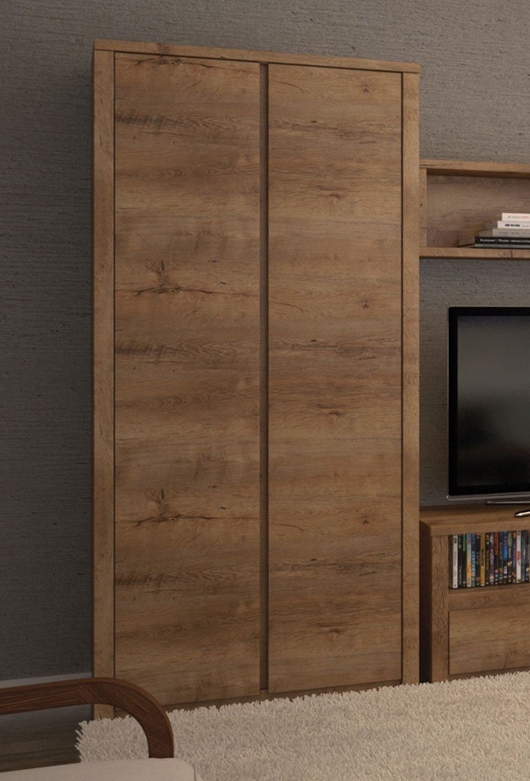Feldmann-Wohnen Drehtürenschrank Montana (1-St) 90cm eiche lefkas grifflos