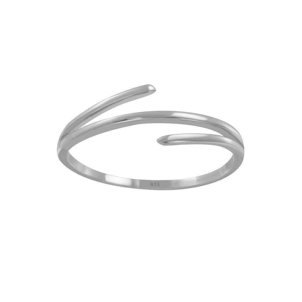 Fingerring Ring 1-tlg), Silber 925 Linien aus 3 (Ring, Frauen Damen BUNGSA Mädchen