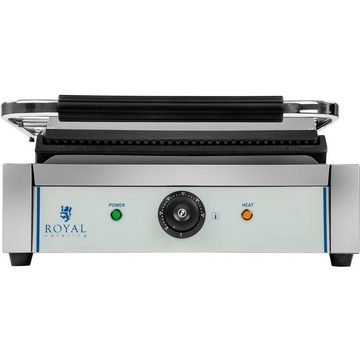 Royal Catering Kontaktgrill Kontaktgrill Elektro Gastro Edelstahl 230V 2200W Panini Toaster Grill, 2200 W