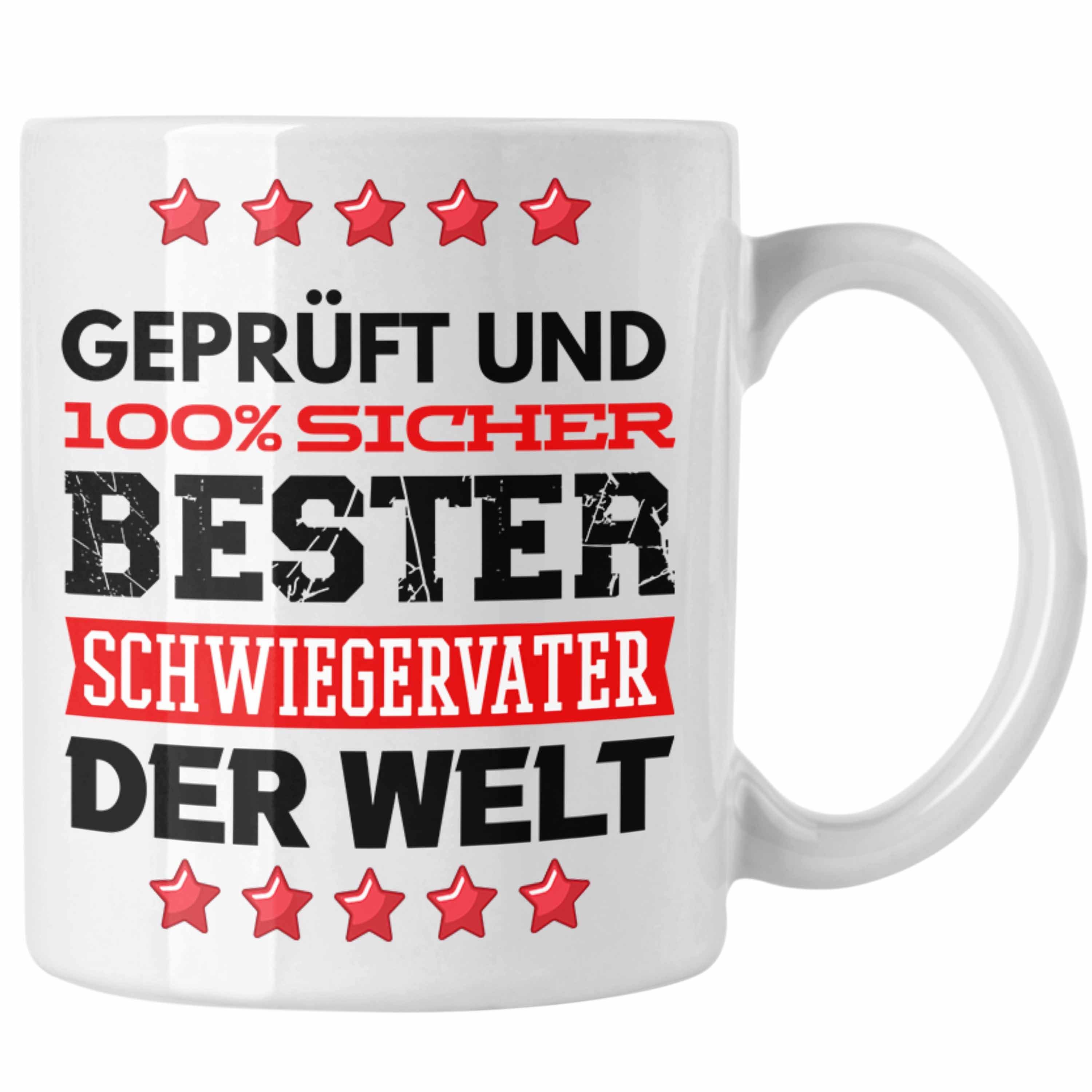Trendation Tasse Schwiegervater Tasse Geschenk Geburtstag Spruch Bester Schwiegerpapa D Weiss