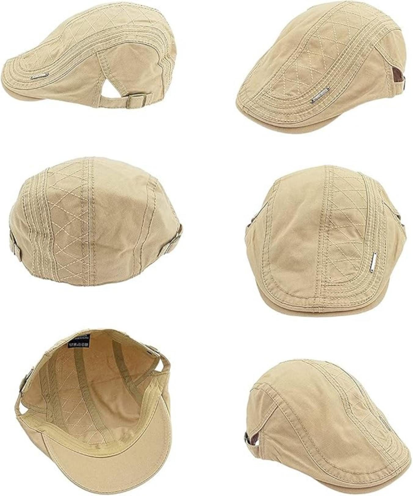 Zaewry Flat Cap Sportmütze Flat Cap Gatsby Schirmmütze Kappe – Bild 3 von 3