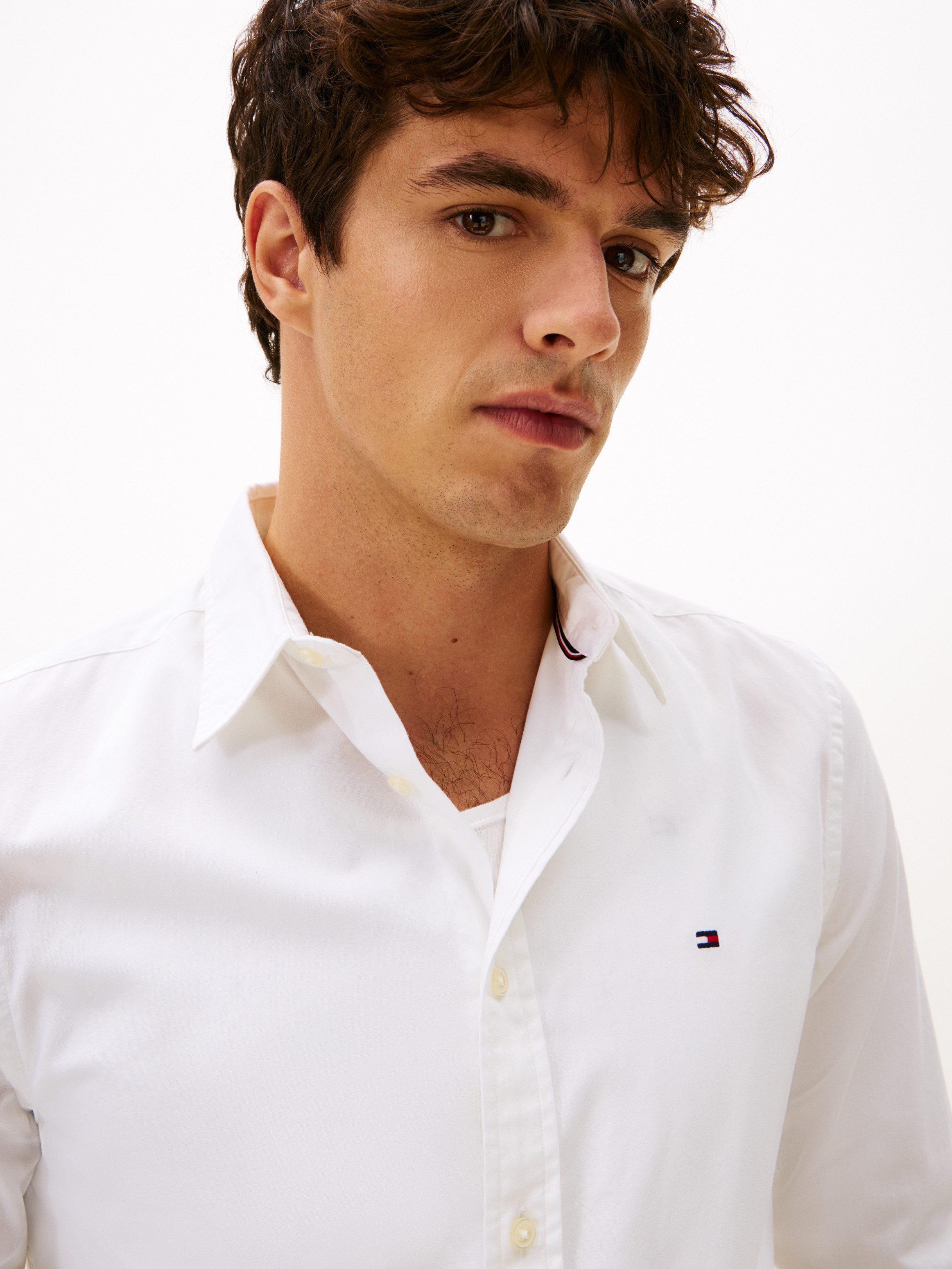Tommy Hilfiger Langarmhemd FLEX POPLIN SHIRT Slim Fit, Kentkragen, Baumwoll günstig online kaufen