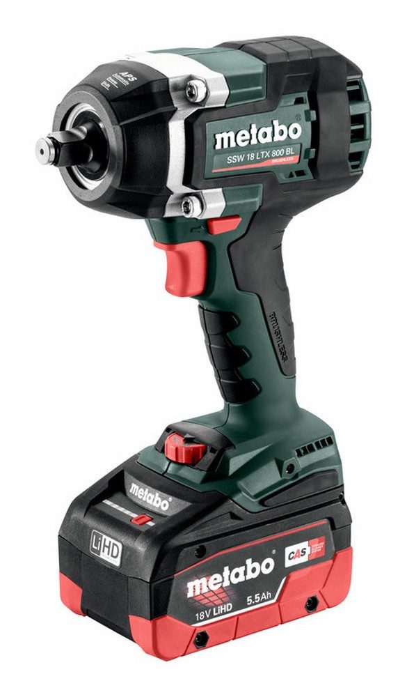 metabo Akku-Schlagschrauber SSW 18 LTX 800 BL, 2575 U/min, 800 Nm, 2 x 5,5 Ah LiHD in metaBox 145 L