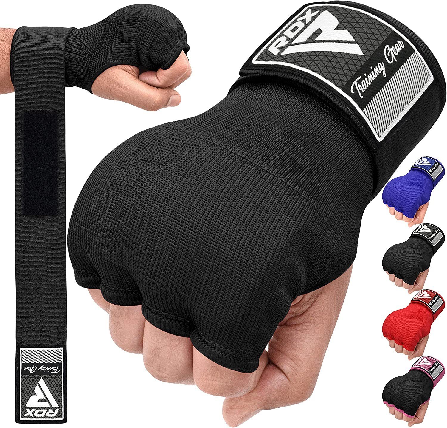 RDX Sports Boxhandschuhe RDX Boxen elastische Innenhandschuhe, MMA, Boxbandagen, Handschuhe BLACK