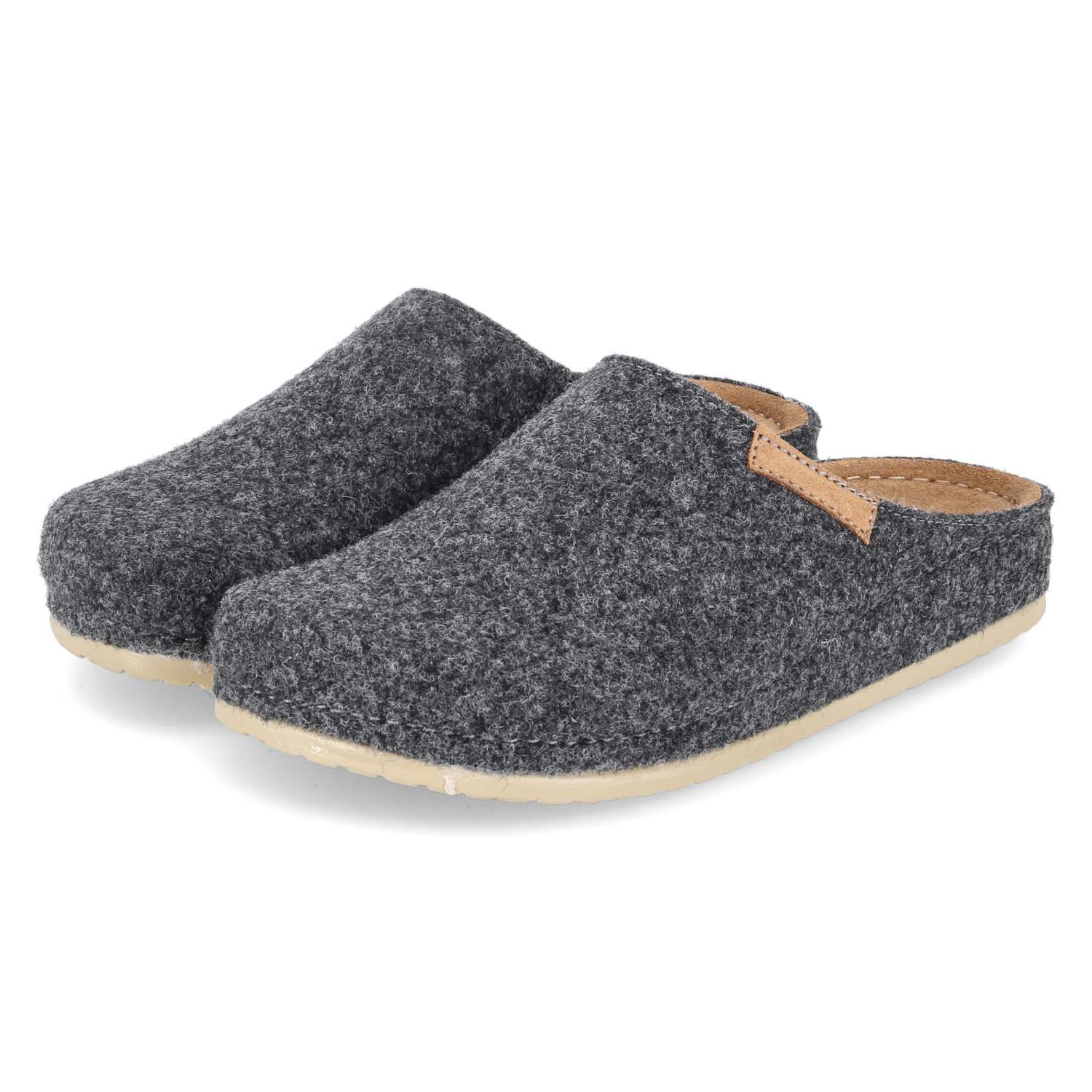 Kaerlek 8125-21-923 DK.grey Damen Filz grey Pantolette