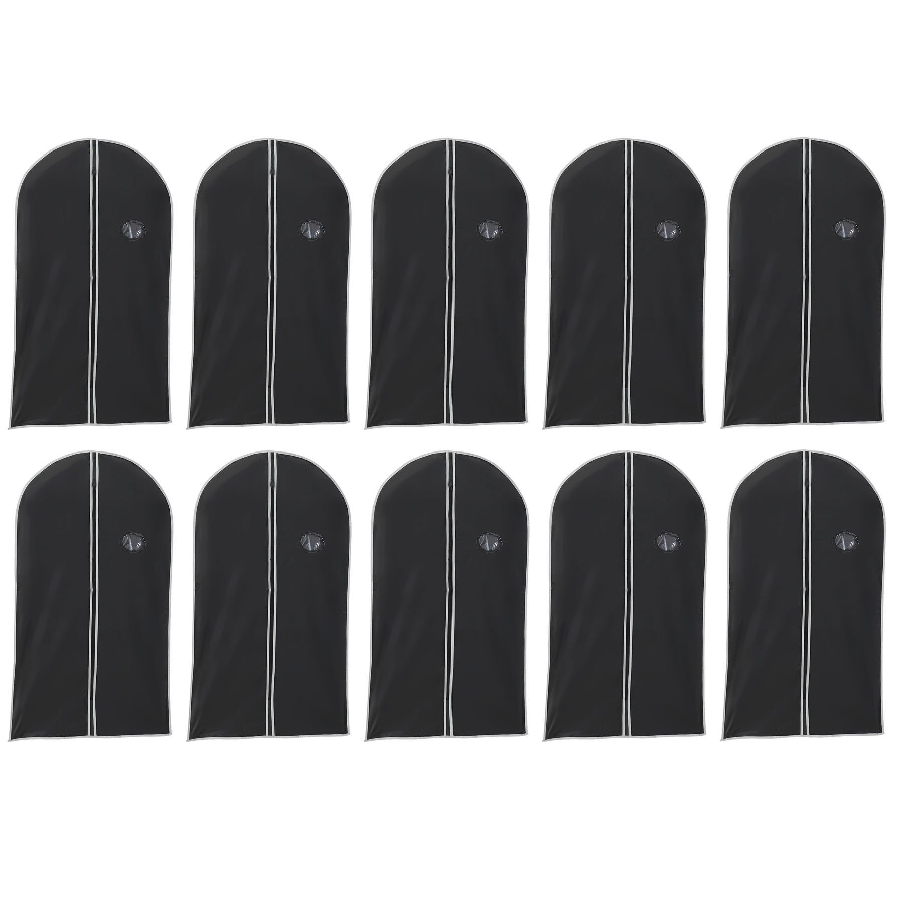 HAC24 Kleidersack Kleiderhülle Schutzhülle Kleidersack Aufbewahrungs Hülle Kleiderschutz (Set, 10 St., 135 x 60 cm) mit Reißverschluss & Sichtfenster Schutzhülle