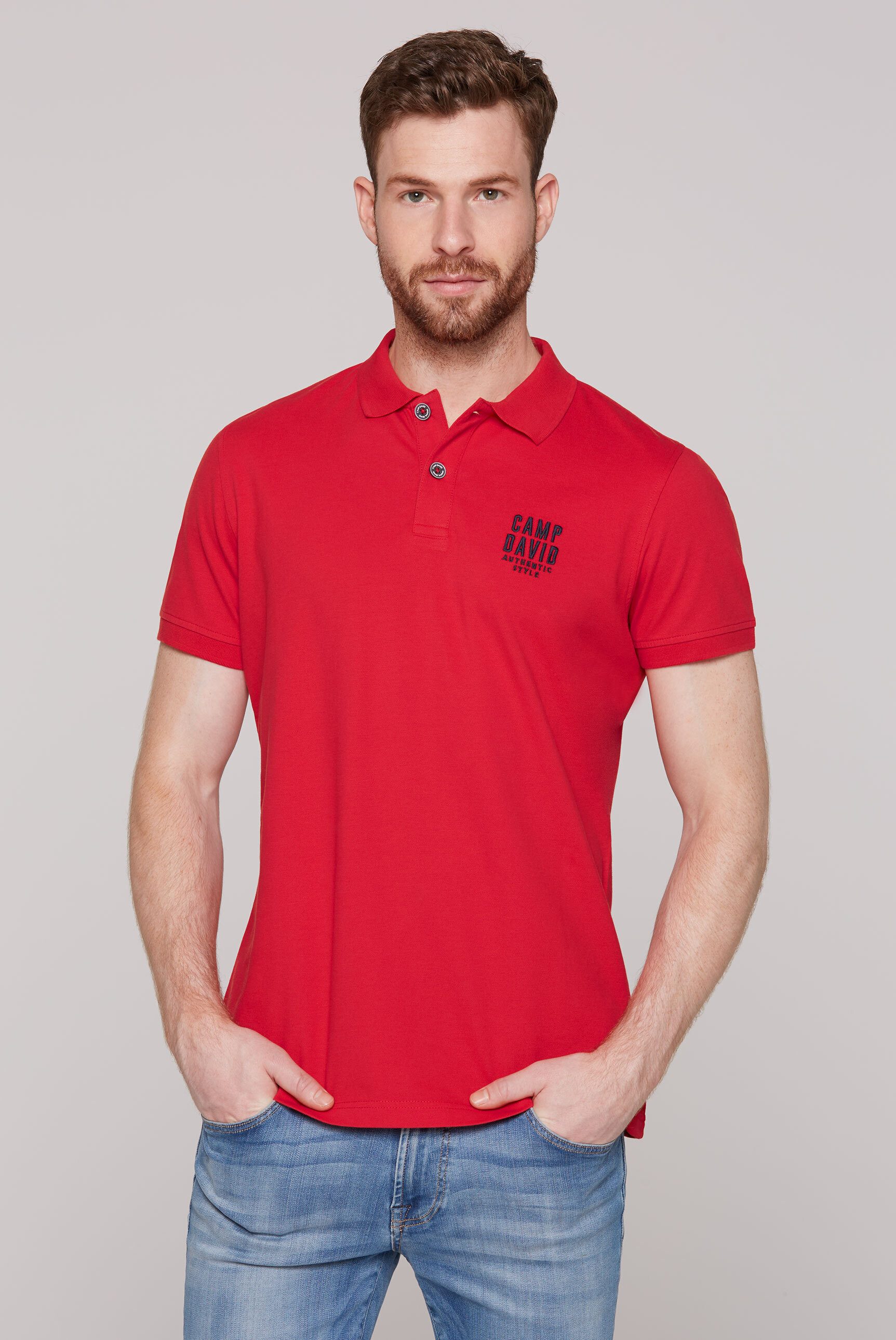 CAMP DAVID Poloshirt mit Elasthan-Anteil